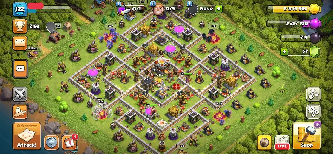 60,000 Gems! GEMMING THE ENTIRE TOWN HALL 11 UPDATE TO MAX
