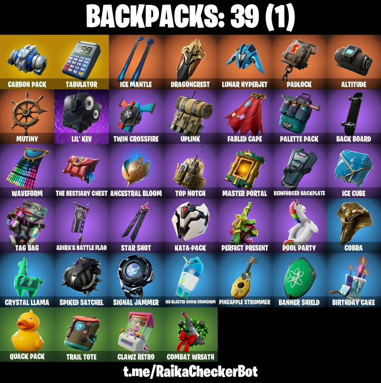 Fortnite ice king backpack clearance