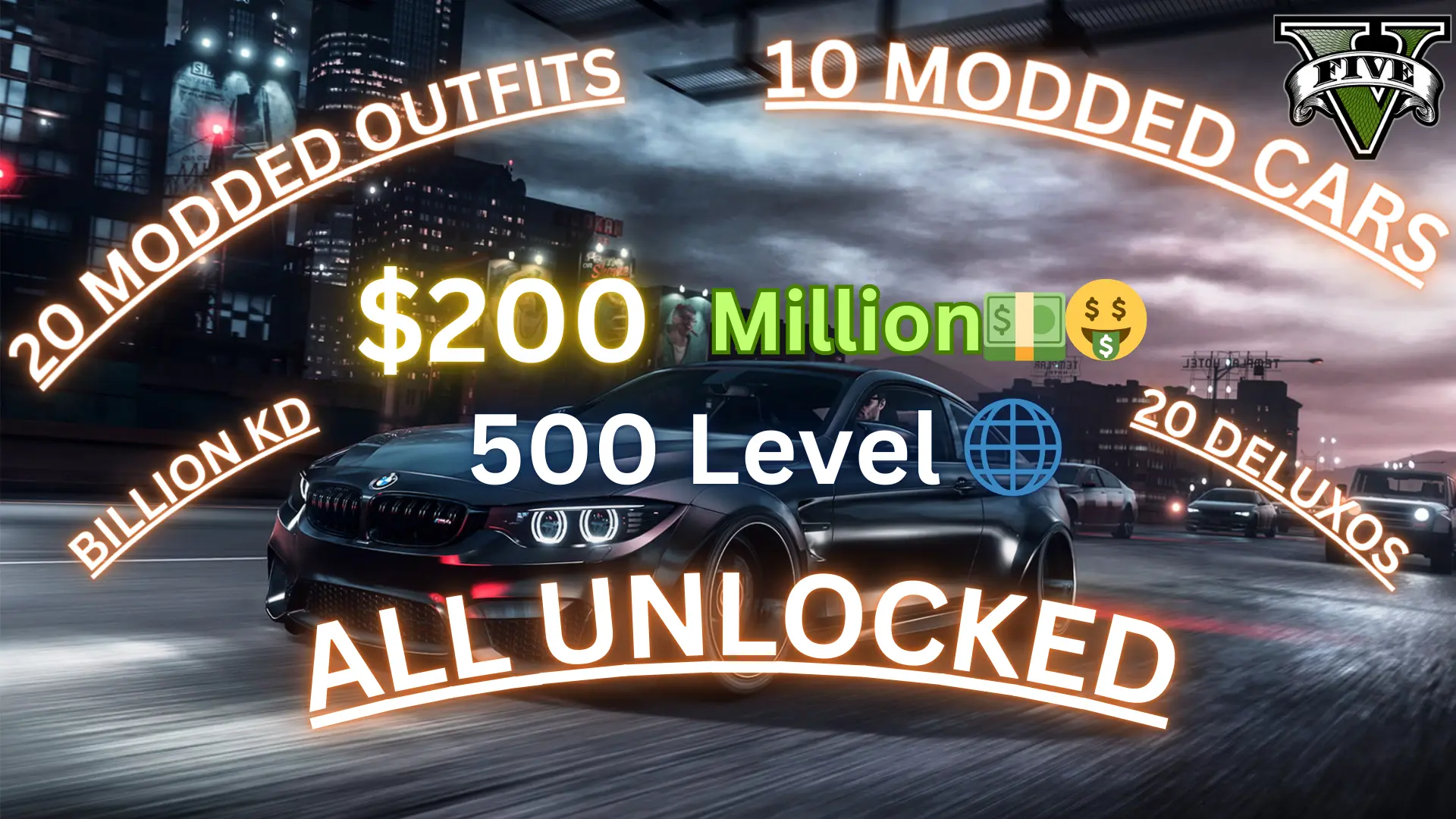 Compre [🎮 GTA V ⸱ PC ] ⸱ 💸 $200 Million , 👚 20 Modded Outfits, 🚗 10 ...