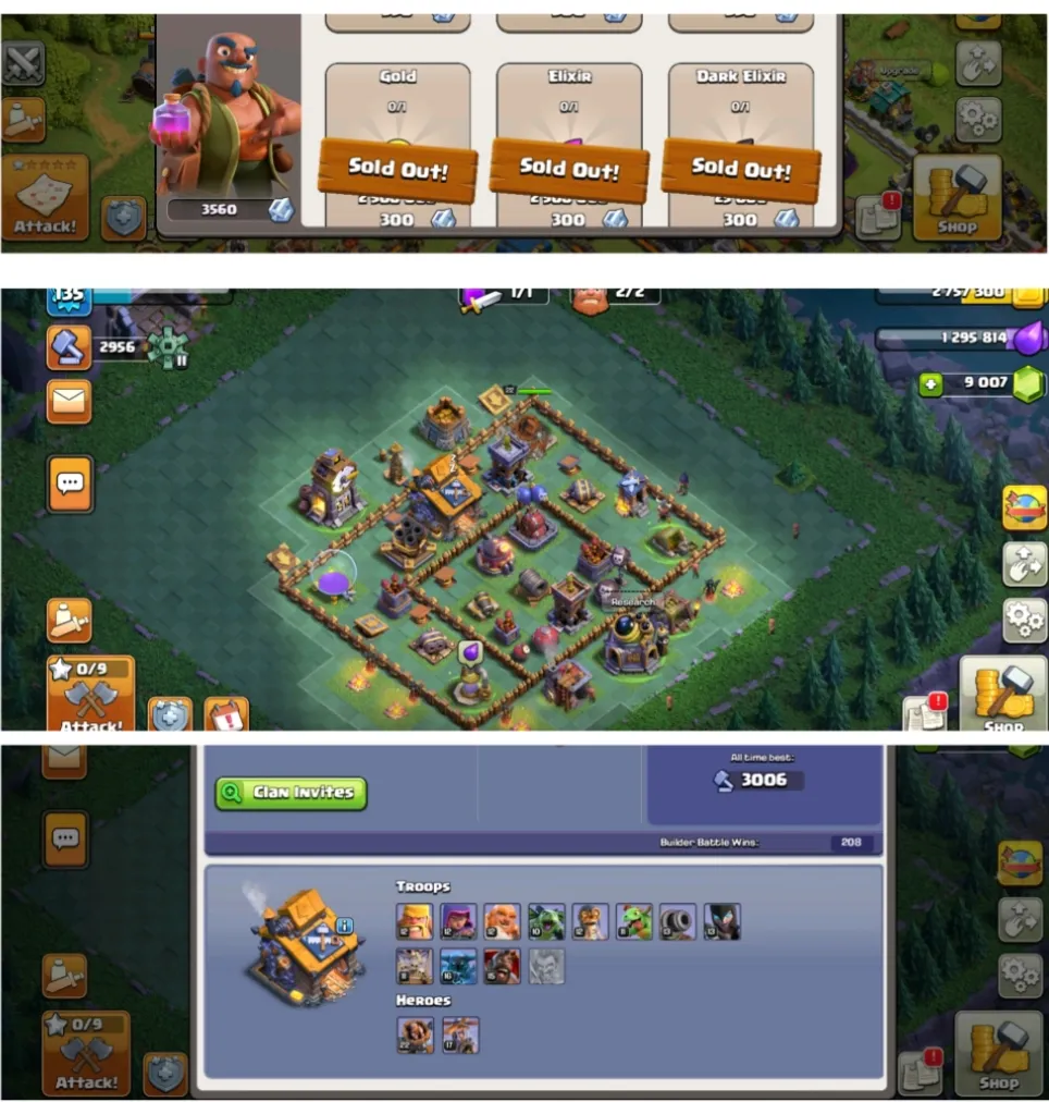 Buy 9000 GAMES !!! 30% DISCOUNT !! TH12 SAME MAX !! XP 135 !! HERO 43-48-23  !! NC FREE !! GOOD BH for $11.77 | CoC Account