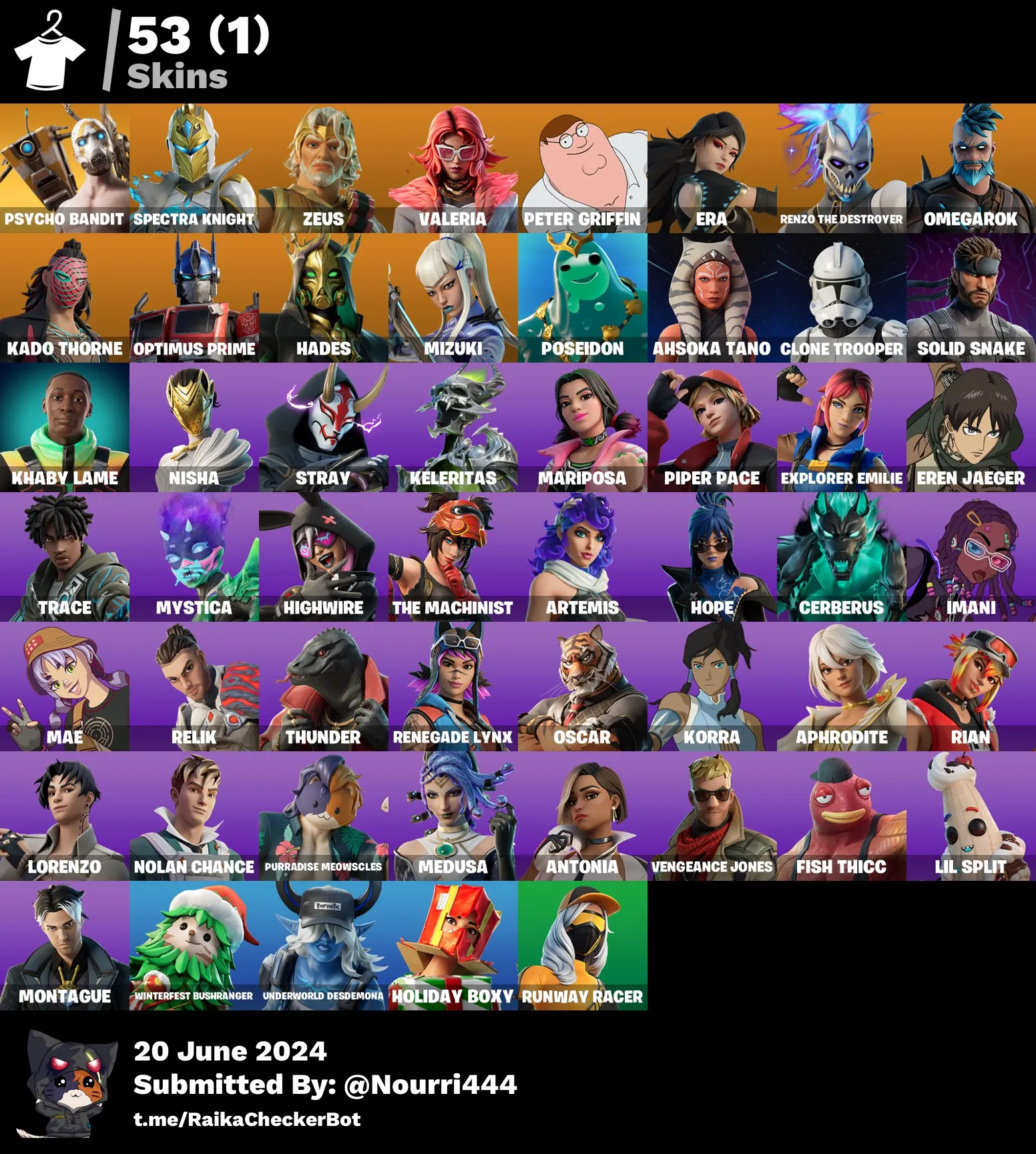 Buy [PC/PSN/XBOX] 53 skins | Psycho Bandit | Spectra Knight