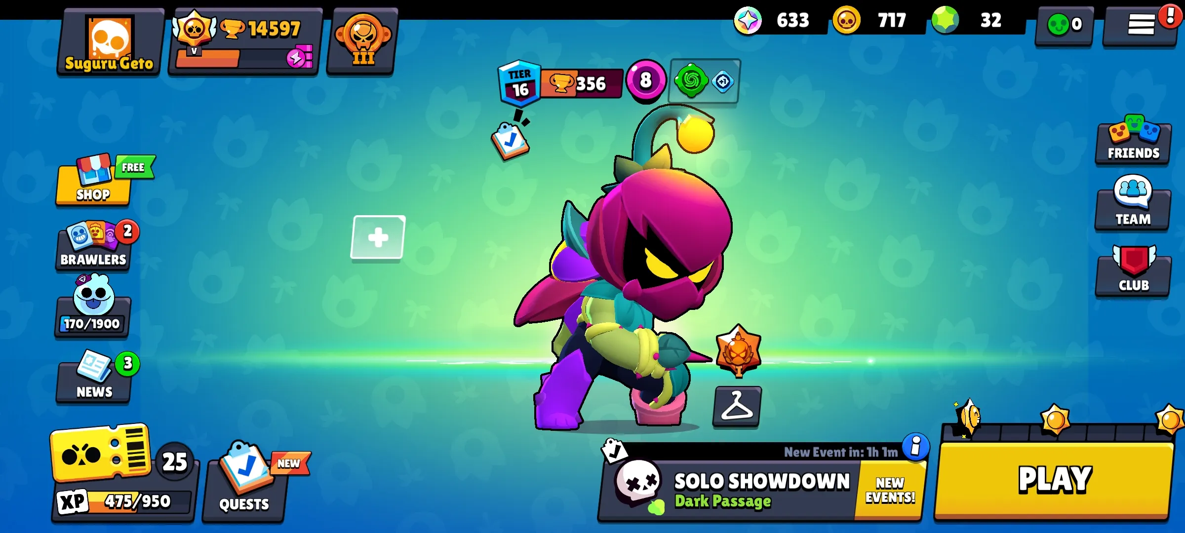 Buy 14597 TROPHIES | 1 HYPER 1 MAX 52 BRAWLERS UNLOCKED 62 COOL SKINS |  CHEAPEST | INSTANT DELIVERY for $21.40 | BS Account