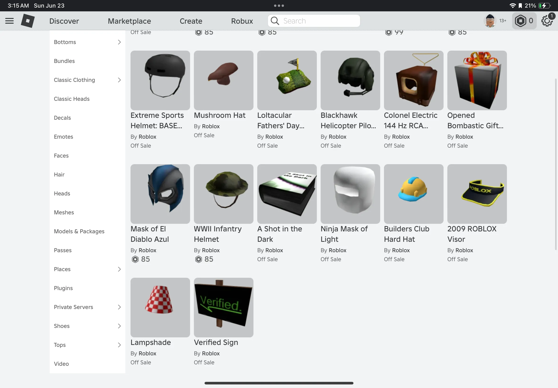 Buy ROBLOX 20 Account ⸱ 20,20 RAP ⸱ Hex Head ⸱ 20+ Hats for ...