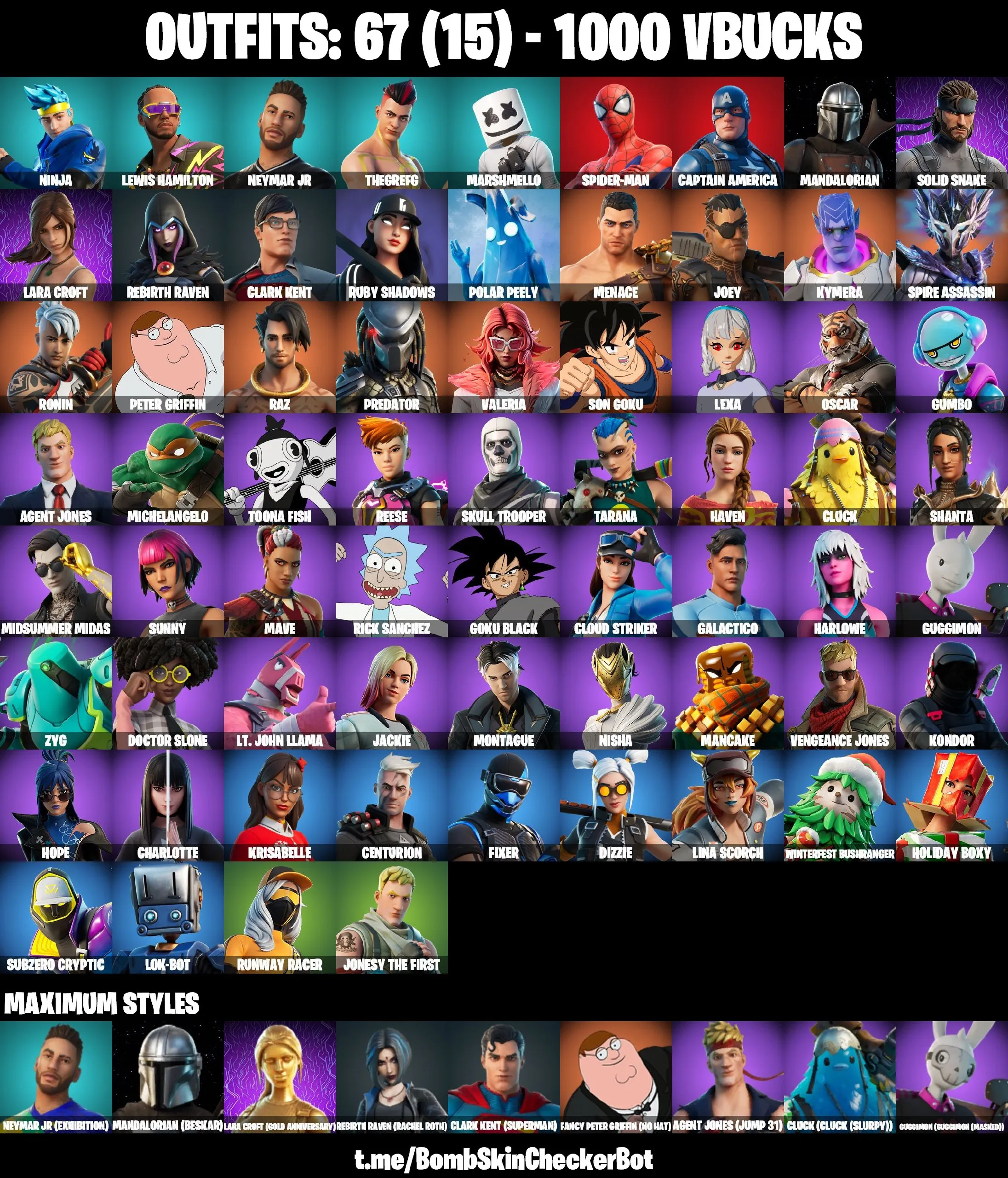 Buy [PC/PSN/XBOX/NINTENDO] 67 Skins | Spiderman, Skull Trooper, Son ...