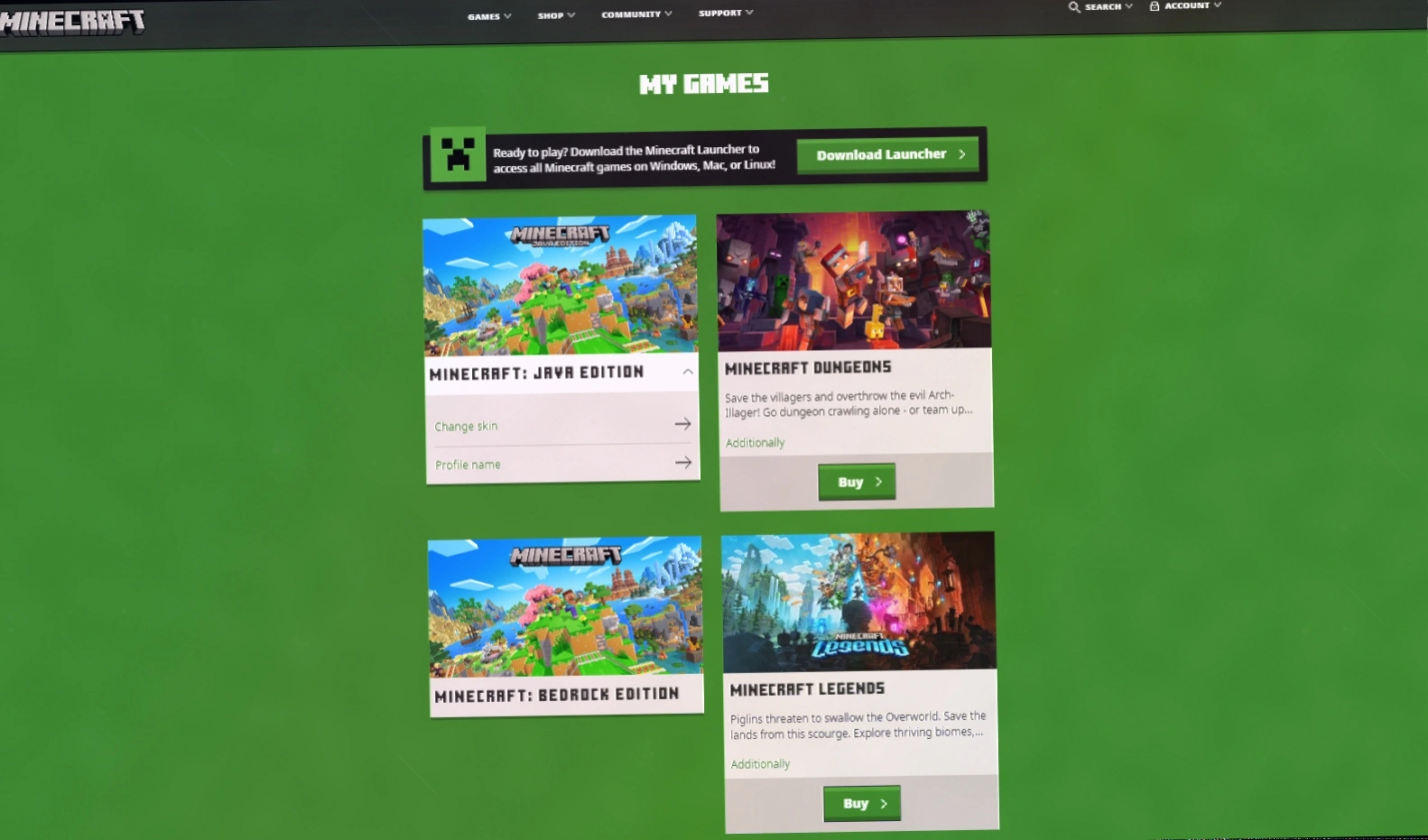 Buy 🖥️ Unused Risk-Free MINECRAFT 📡 Java Edition with Bedrock Edition ...