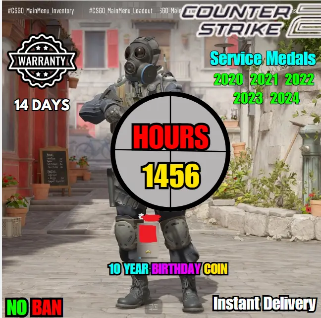Buy CS2 / CSGO High Tier Account With 1456 Hours, 2024,23,22,21,20