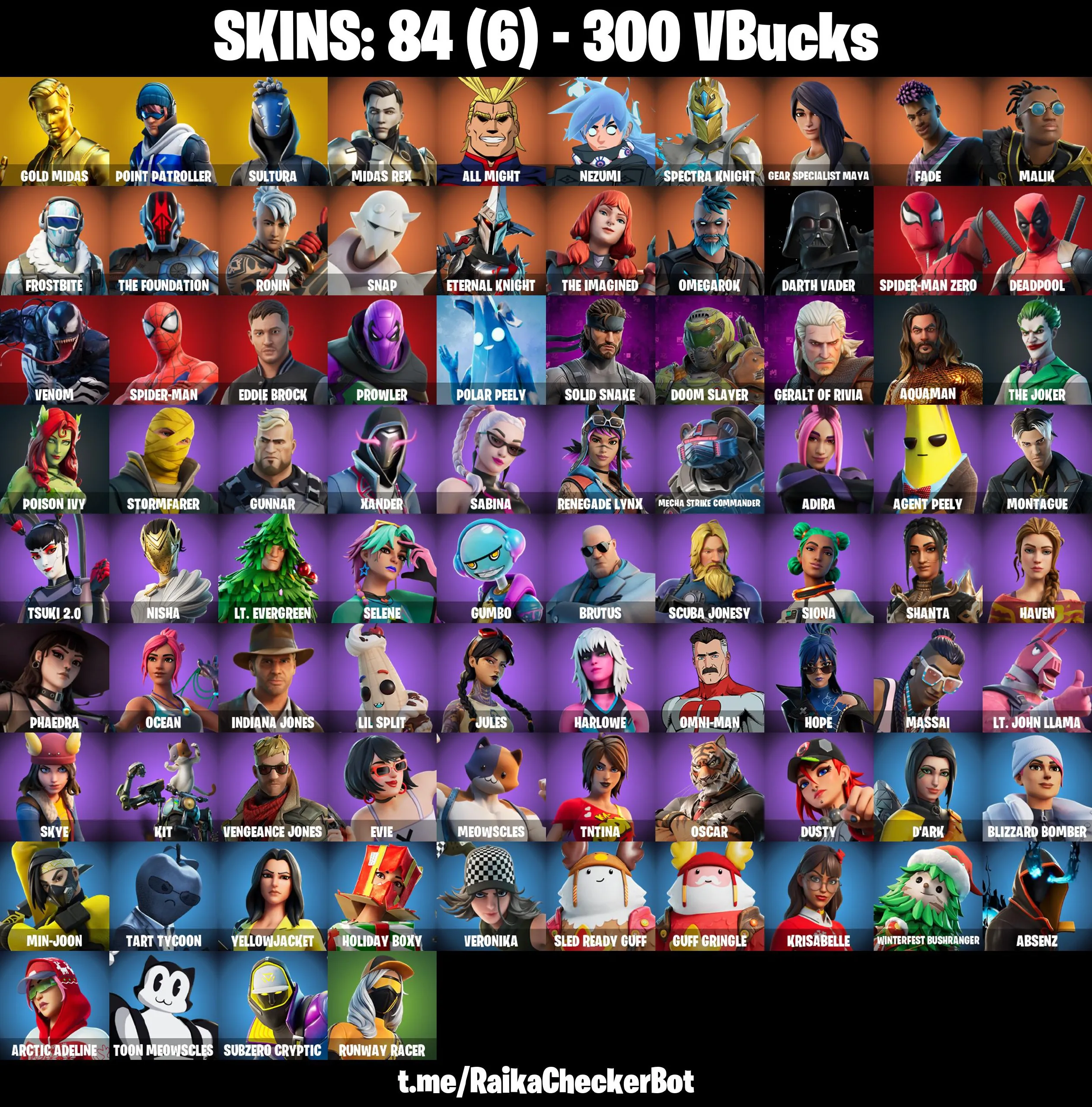 Buy ⭐[PC/XBOX] 84 skins⭐Gold Midas🚀Point Patroller🚀Sultura 