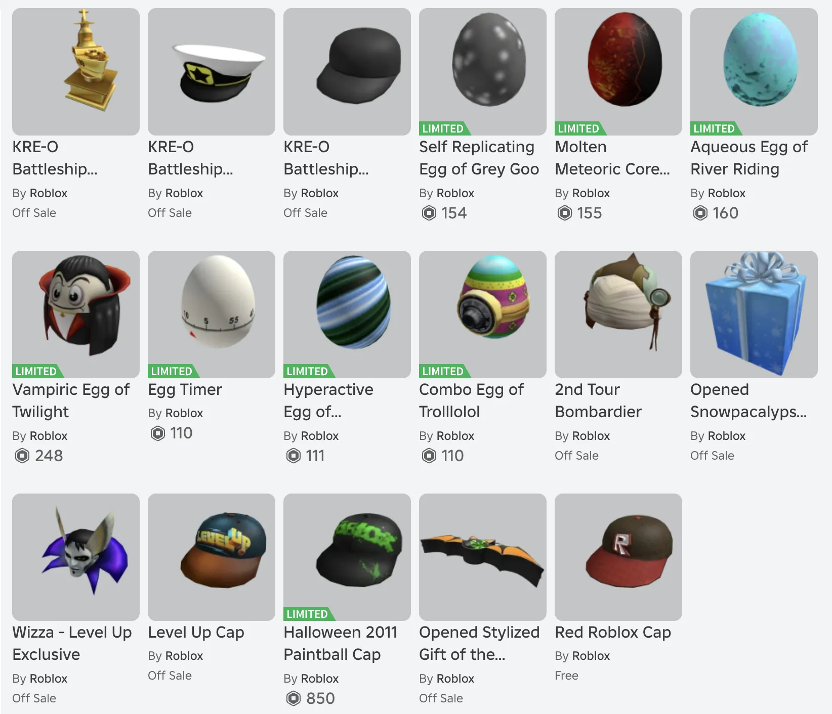 Buy [INSTANT 🚚] ROBLOX 20 Account   20+ Offsales/Limiteds ...