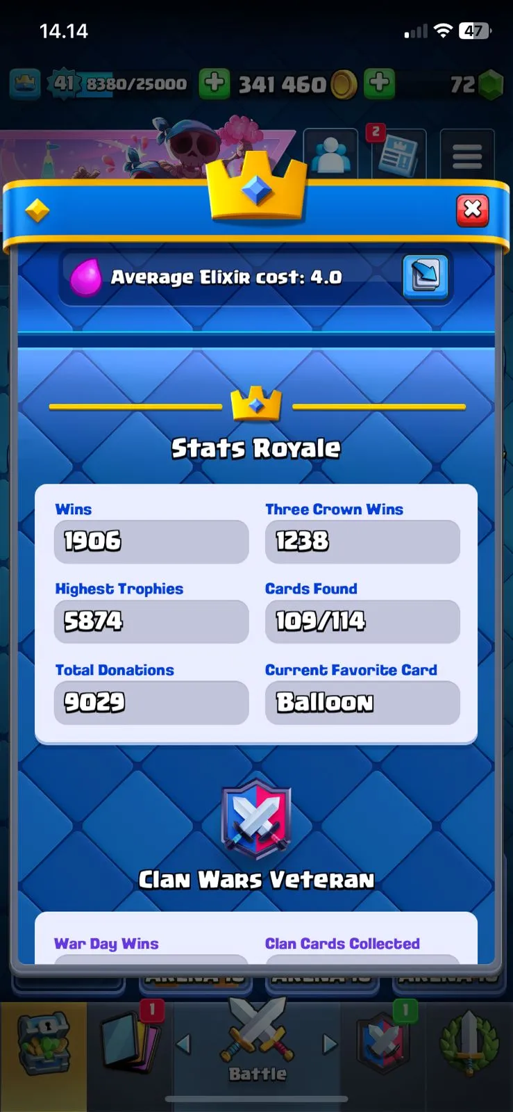 Compra CR LEVEL 41 KT (13) EVO 2 / 27 EMOTE . 109 CARD . FREE NAME