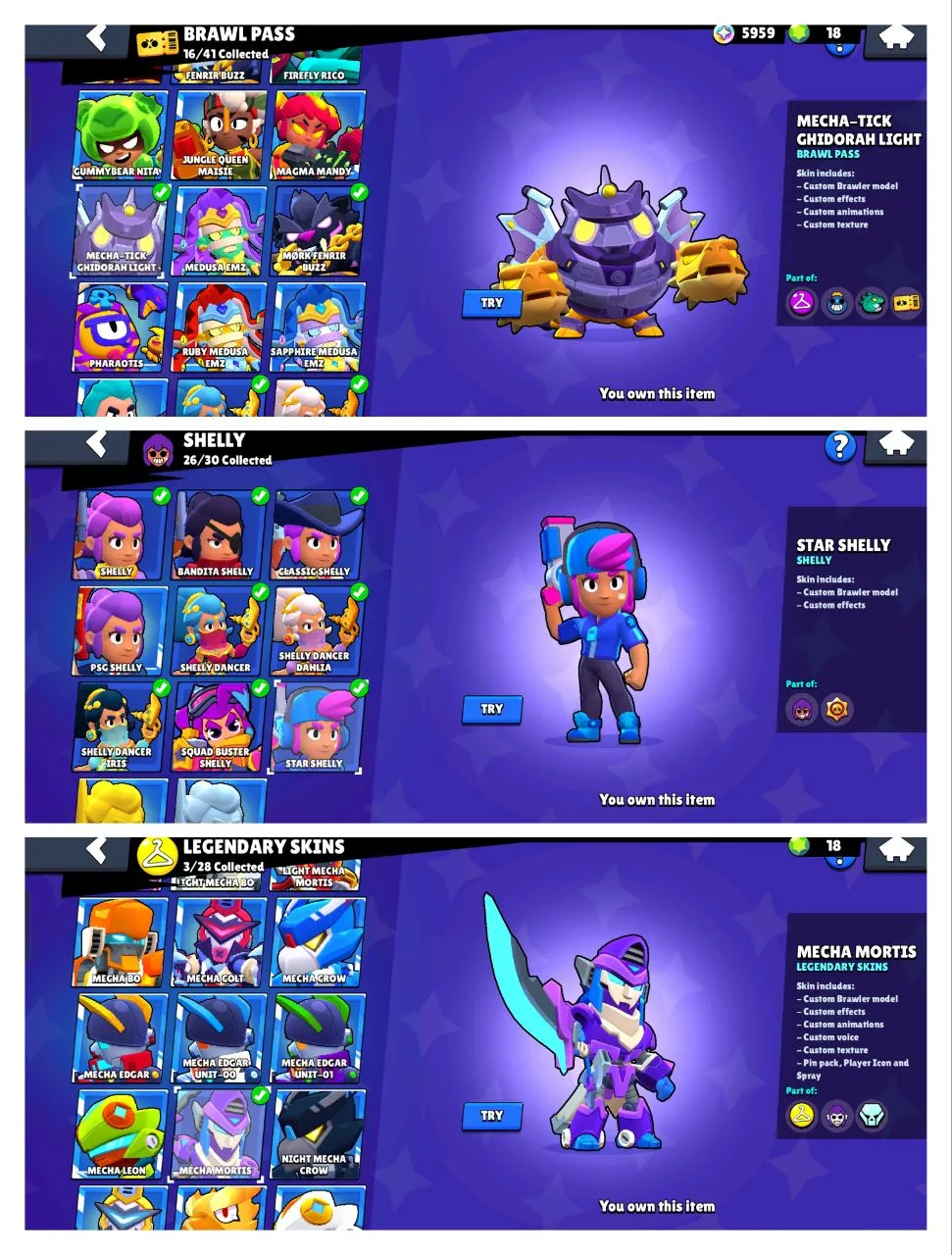 购买✓95 OG EXCLUSIVE SKINS✓💥RAREST ⸱ SHELLY DANCER SET