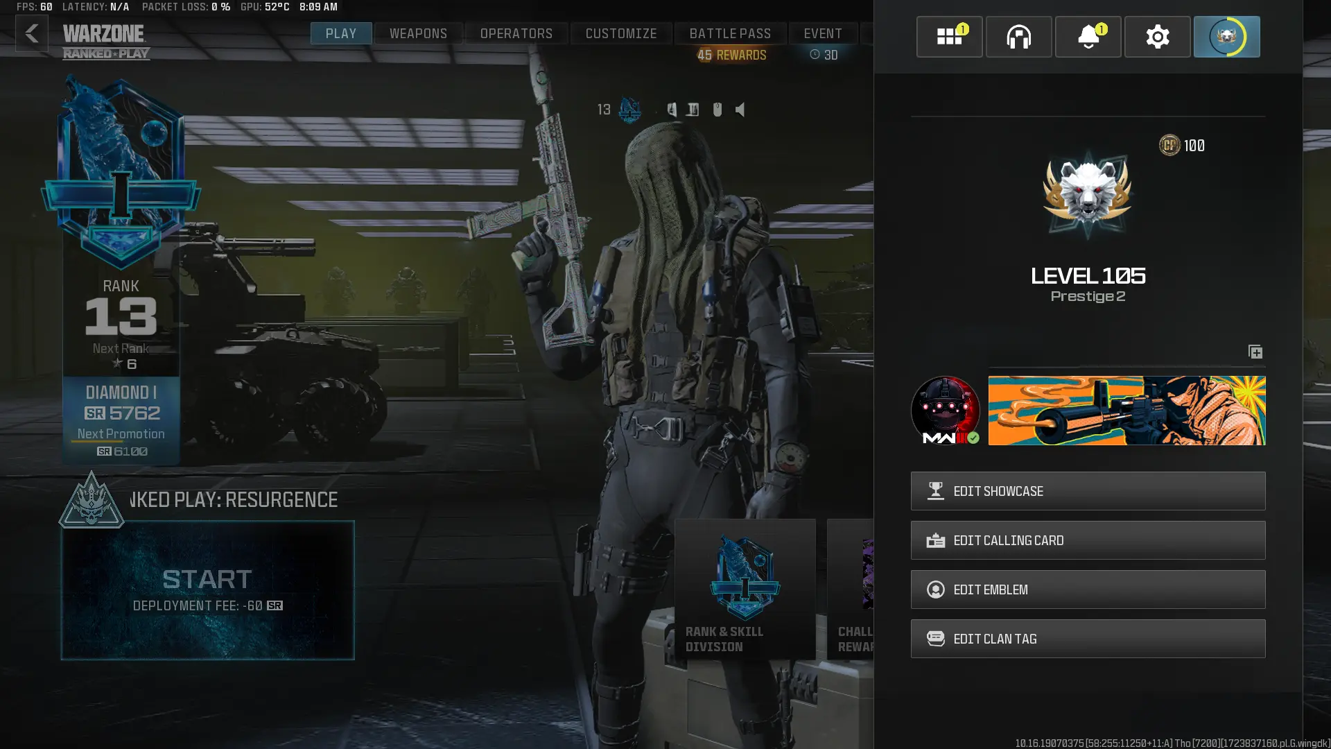 Compra 25 OFF💎 PC / XBOX / PS💎 Lvl 105 Diamond Season 5 SR 5762 Rank💎