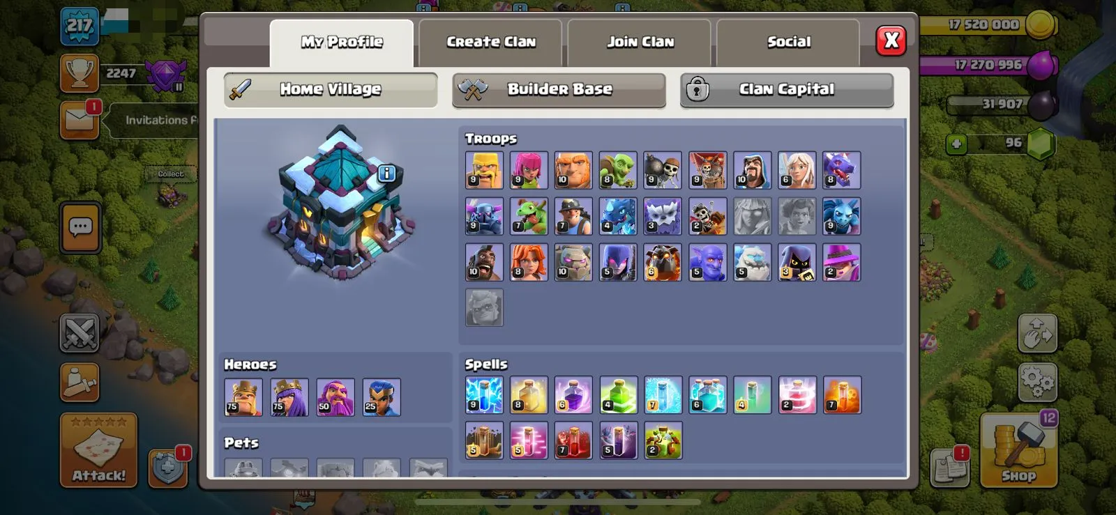 Buy TH 13 FULL MAX [ XP 217 ]🔥BUILDER 6🔥HEROES MAX [ 75-75-50-25 ]🔥BASE  & TROPS MAX🔥FULL ACCESS & GUARANTEED🔥 for $36.51 | CoC Account