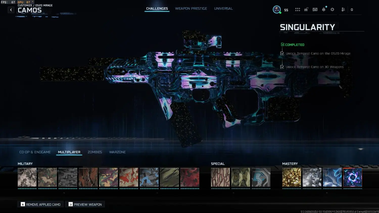 Kaufe 🎮 BO7 Ultimate Profile — Infestation × Singularity Set — 900 Camo ...