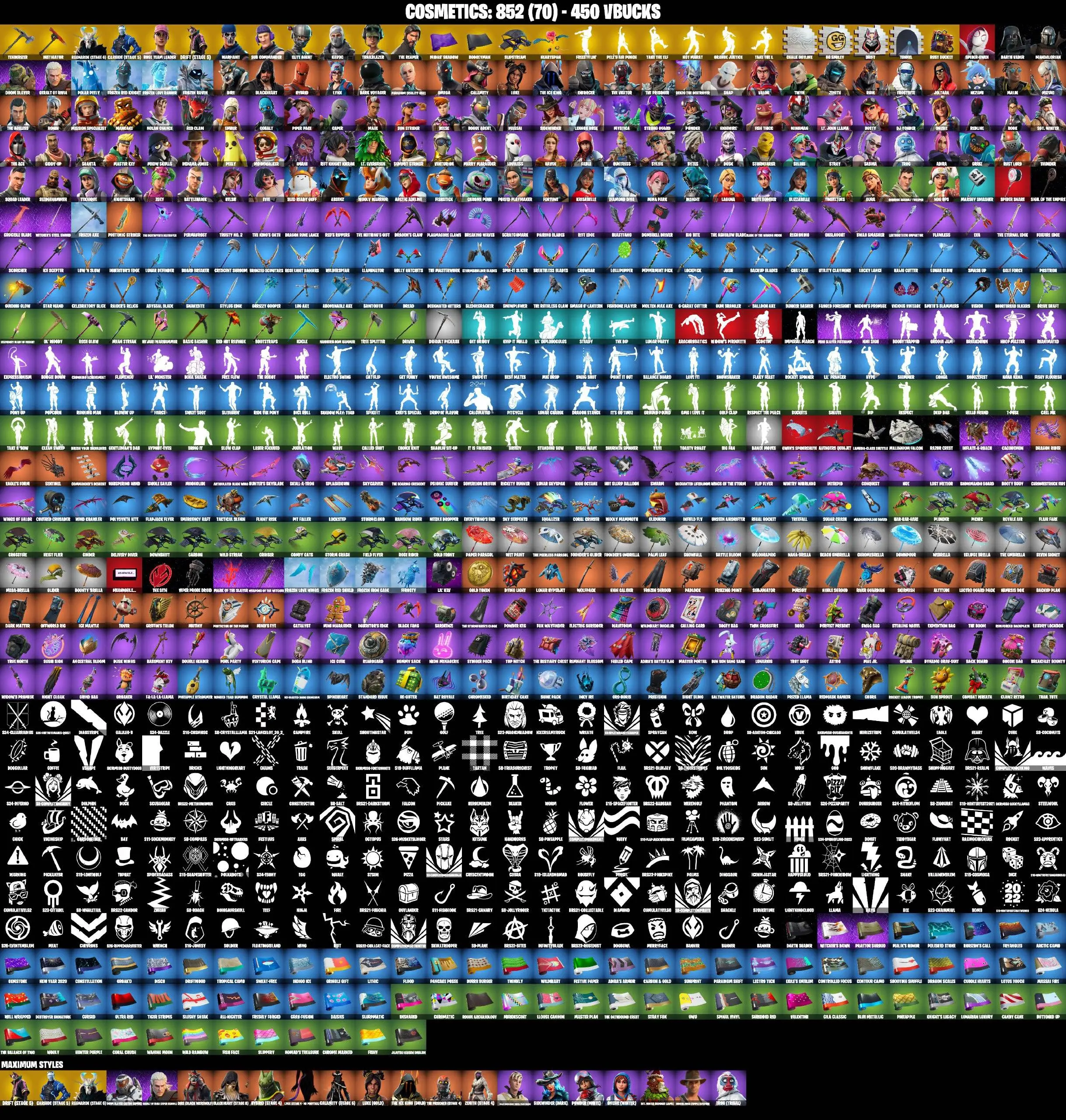 ❤️ 130 SKINS ❤️ TAKE THE L ❤️ THE REAPER ❤️ TRAILBLAZER ❤️ FREESTYLIN ❤️ ELITE AGENT ❤️ OG STW FOUNDERS ❤️ HAVOC ❤️ SUB COMMANDER ❤️ JOLTARA ❤️ OMEGA ❤️ MANDALORIAN ❤️ MINA PARK ❤️ SPIDER-GWEN ❤️ DART 8