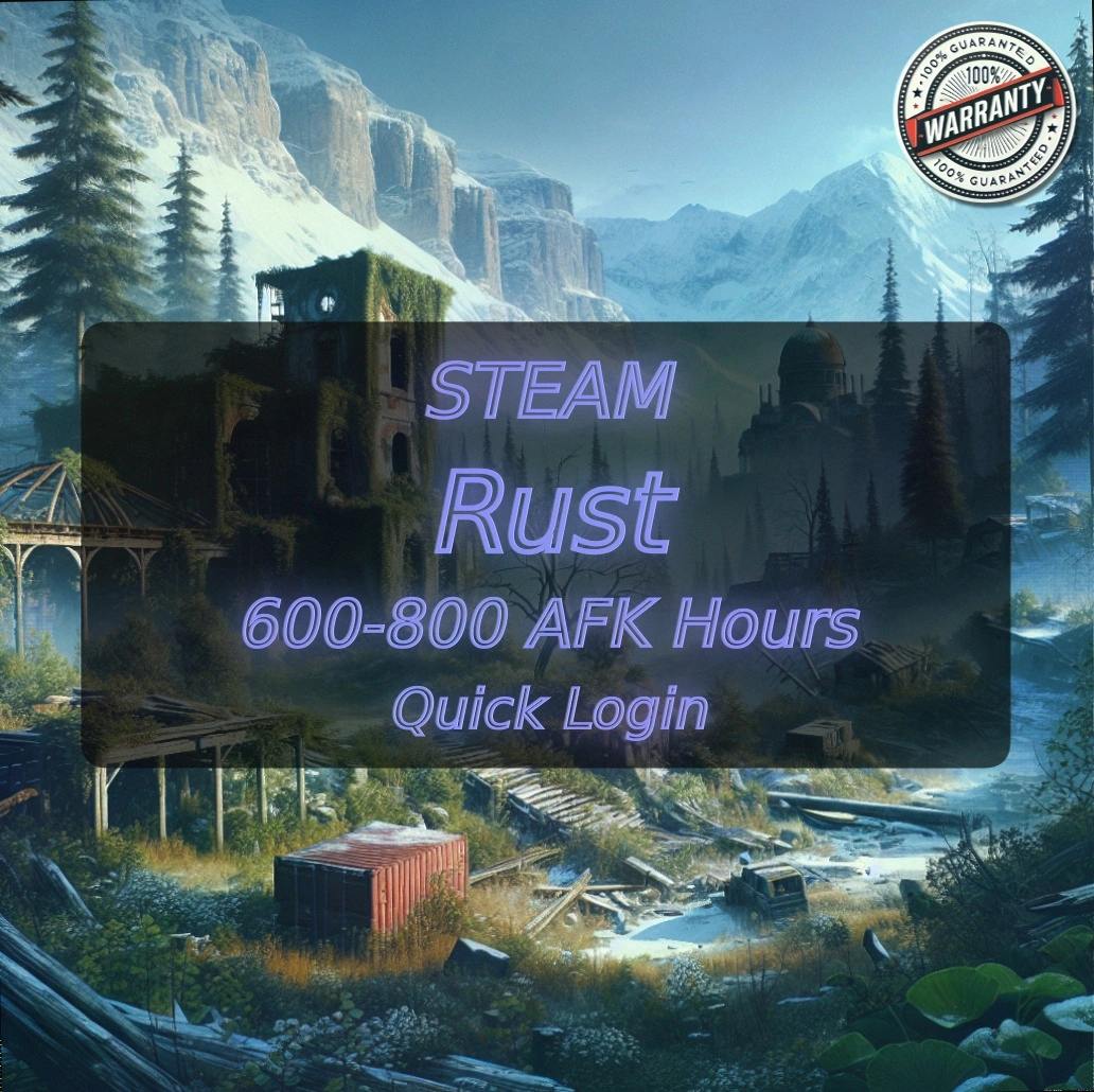 Safe STEAM Rust 601-800 AFK Hours Login with + Complete Access 🚜 #CODE-218053