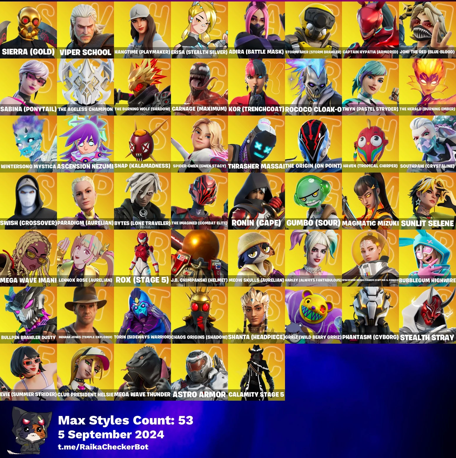 Buy 233 SKINS 💎 PSN XBOX PC 💎 OG STW | CHAMPIONSHIP AURA | TWYN 