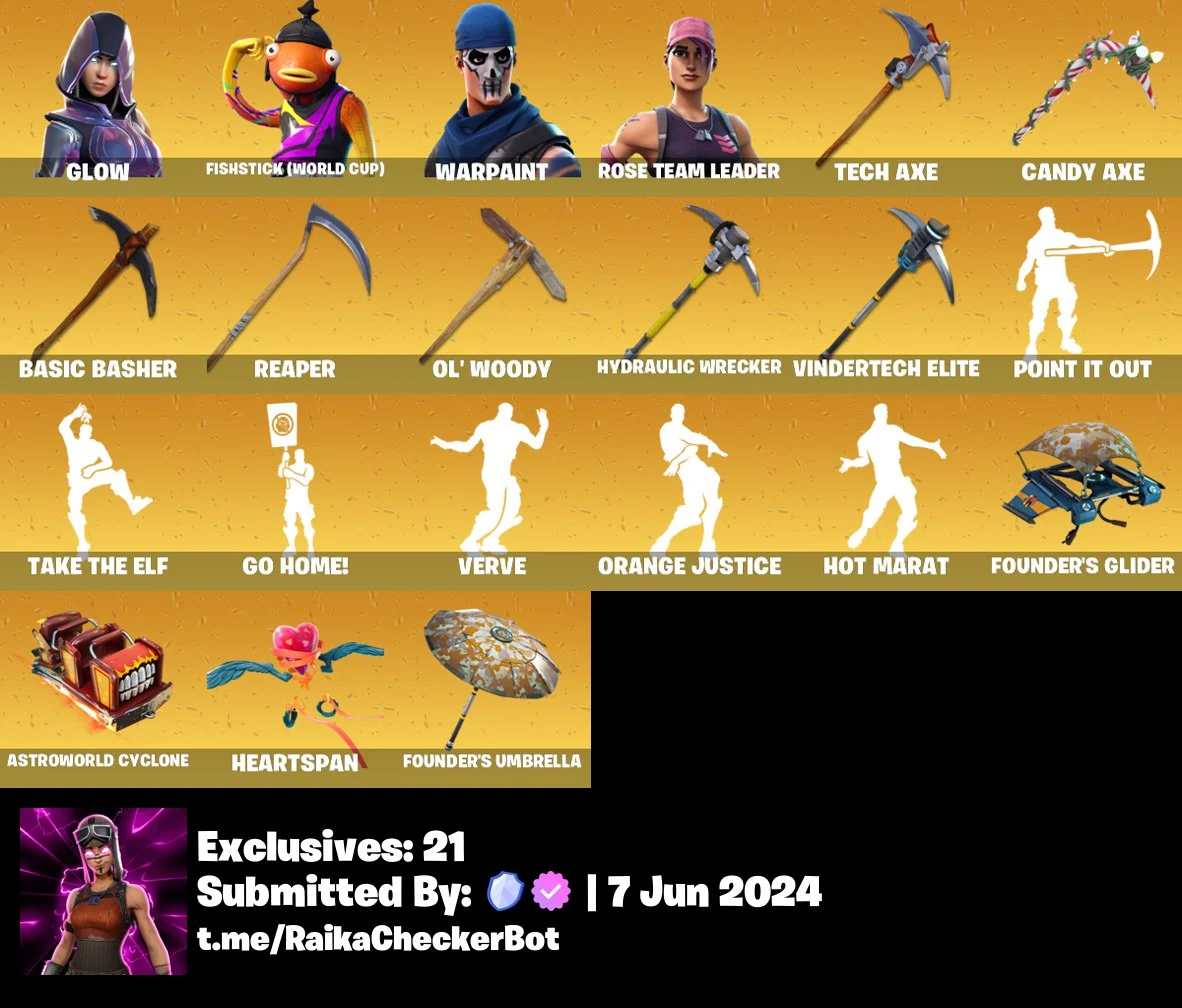 Compra PC/PSN/XBOX ⭐ 103 Skins + Glow + OG STW + Orange Justice + Laugh