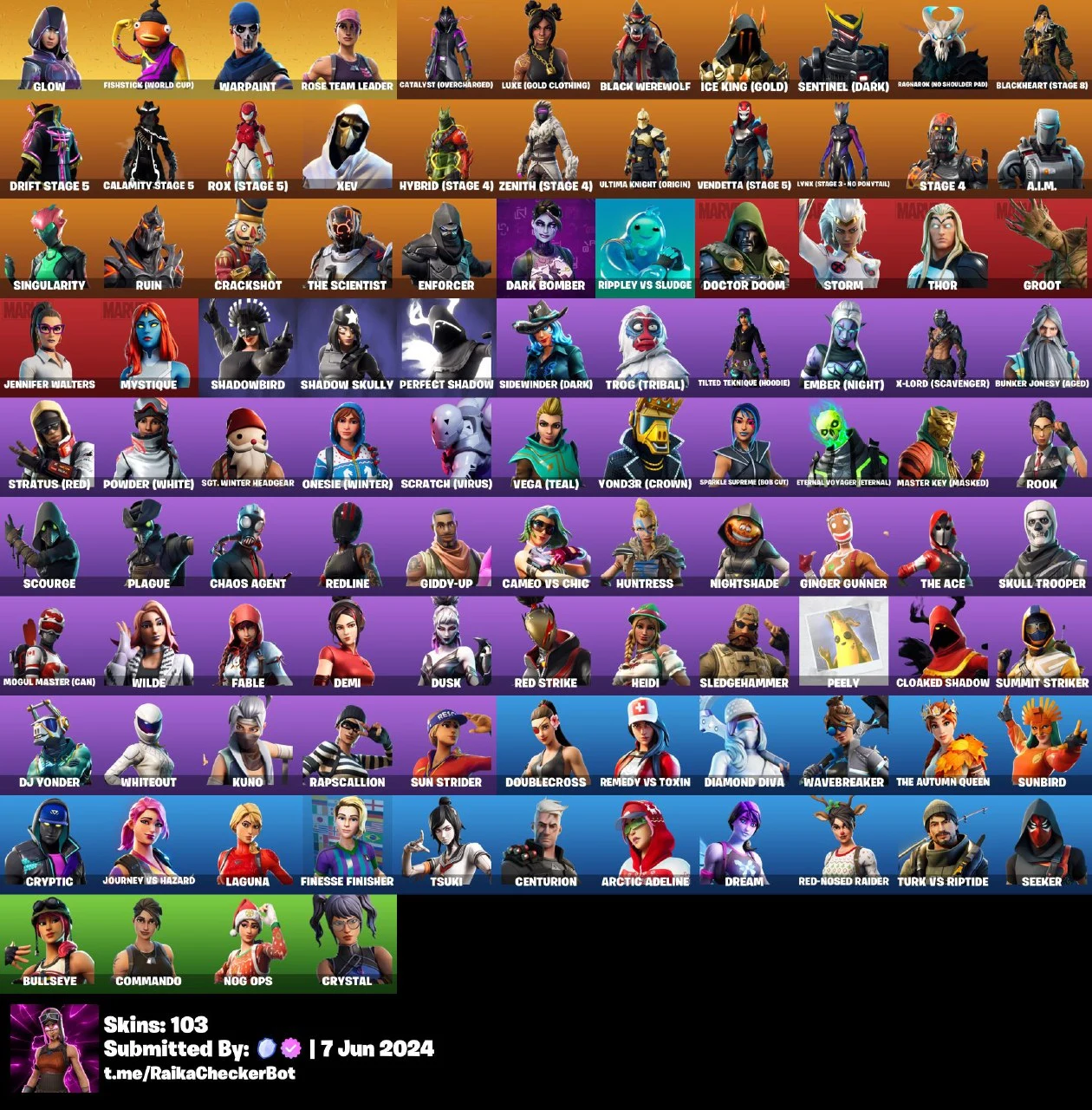 Compra PC/PSN/XBOX ⭐ 103 Skins + Glow + OG STW + Orange Justice + Laugh