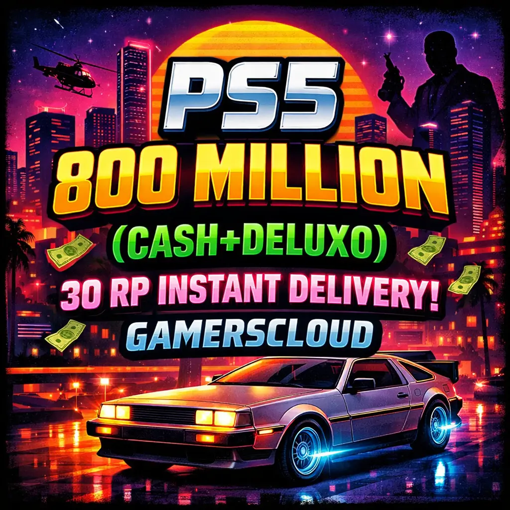 🌟 [PS5] 💰 800 Million Total Asset 🚙 (Cash + Deluxo) 🎯 RP 30 🔐 Full Access ⚡ Instant Delivery 💎 PS5G1005