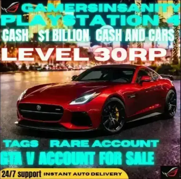 PS4 GTA Bundle $999.12M in total (Cash+ Cars) | Level 30 RP | Premium Modded Profile | Express Shipping#GTAXX1969