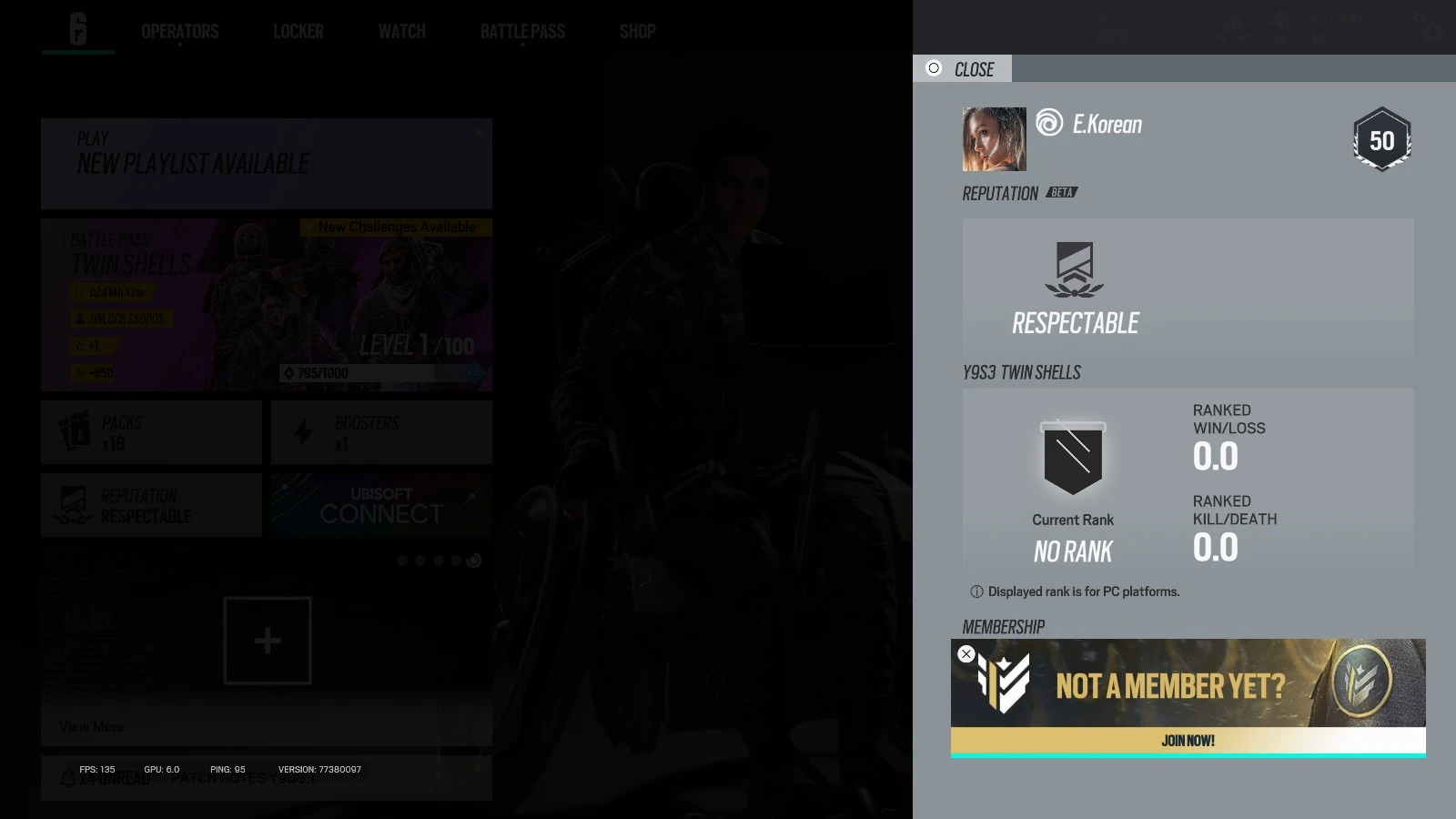 Compra ⭐ Level 50 ️ Ranked Ready 🎯 18 Alpha Packs 💸 106000 Renowns 🔗