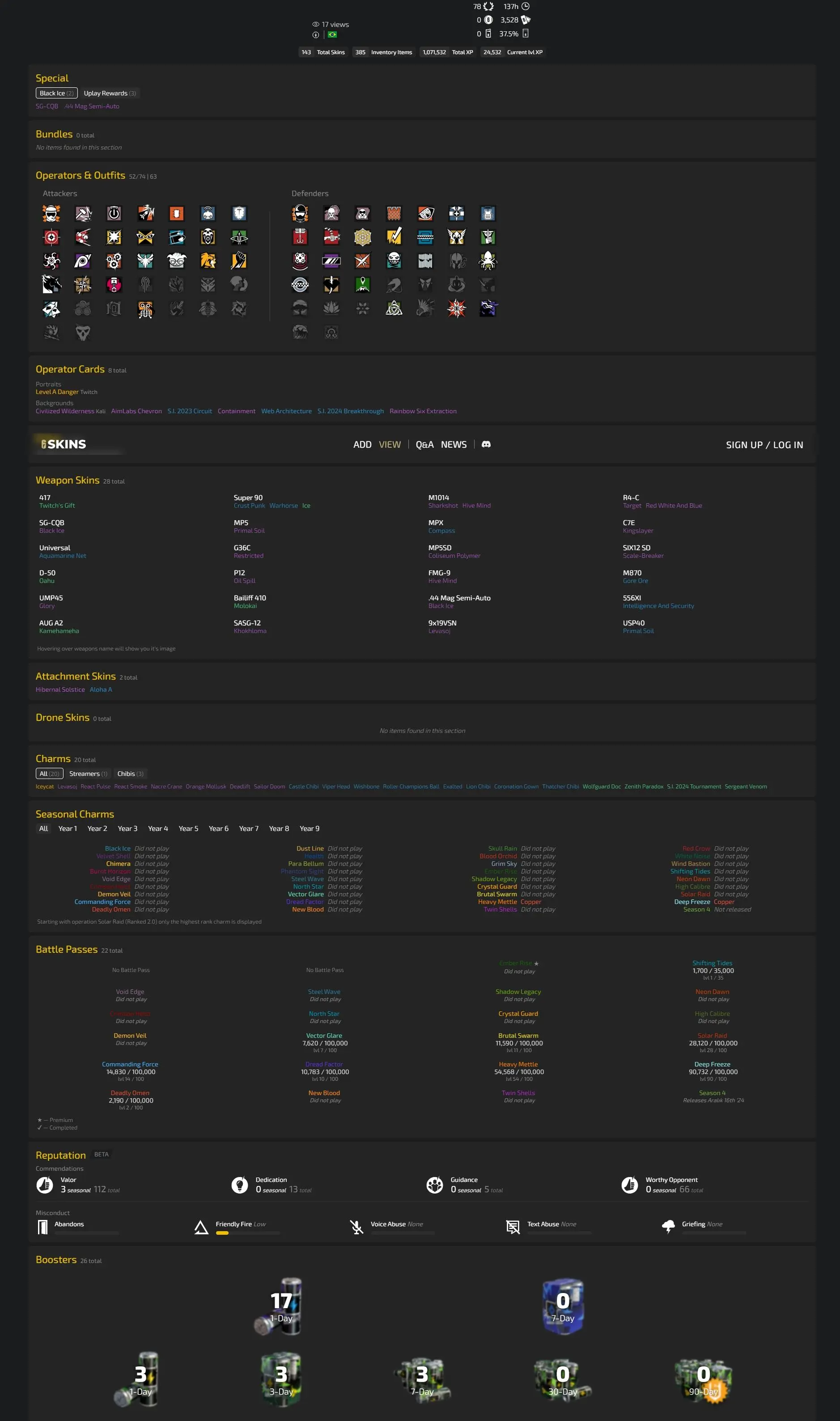 Compra 🎮 PSN XBOX [ Level 78 ] 2 Black Ice 3528 Renown Full Access por