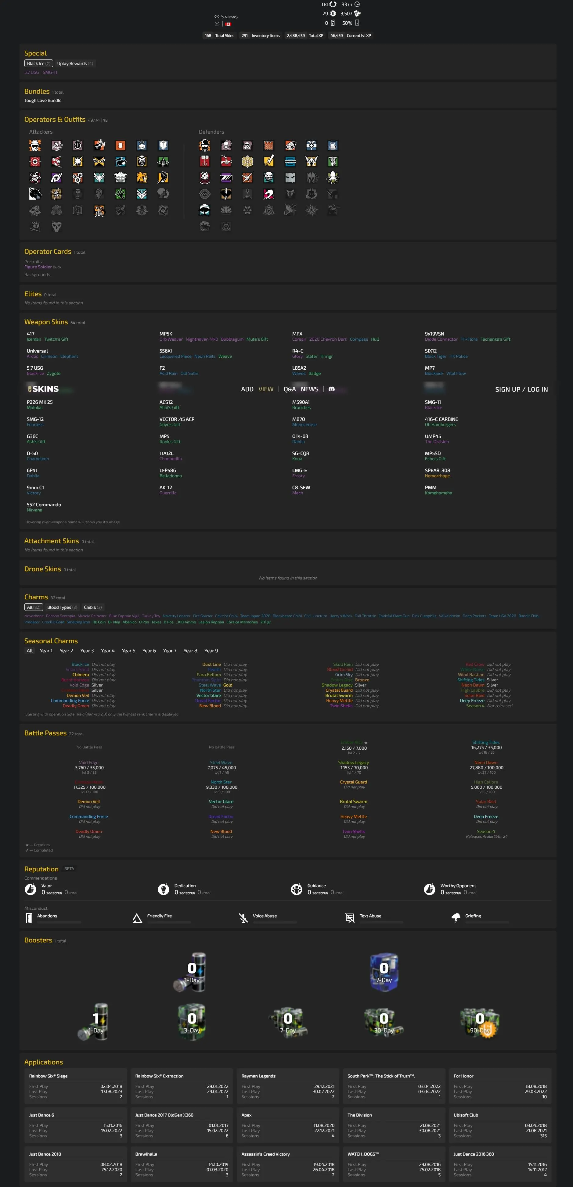 Compra 🎮 PSN [ Level 114 ] 1x Gold 2 Black Ice 3507 Renown Full Access