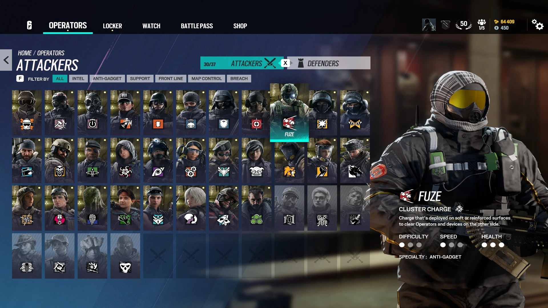 Compra [UPLAY] [PHONE VERIFIED] LEVEL 50 OPERATOR EDITION(lvl 50 RANKED