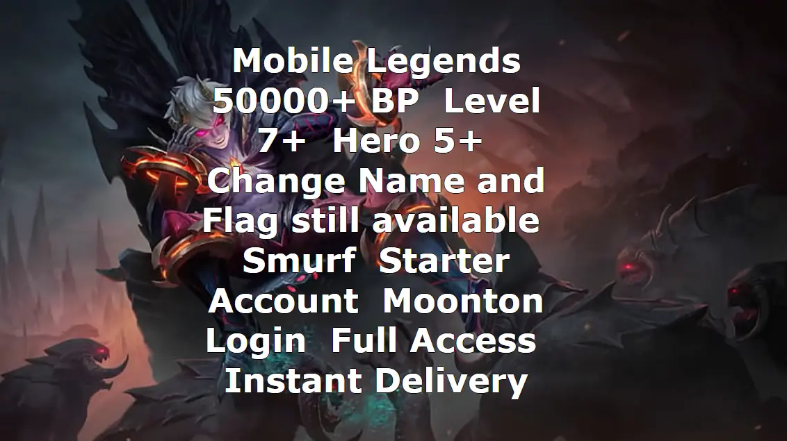 Buy ^U`g Mobile Legends 50000+ BP Level 7+ Hero 5+ Change Name