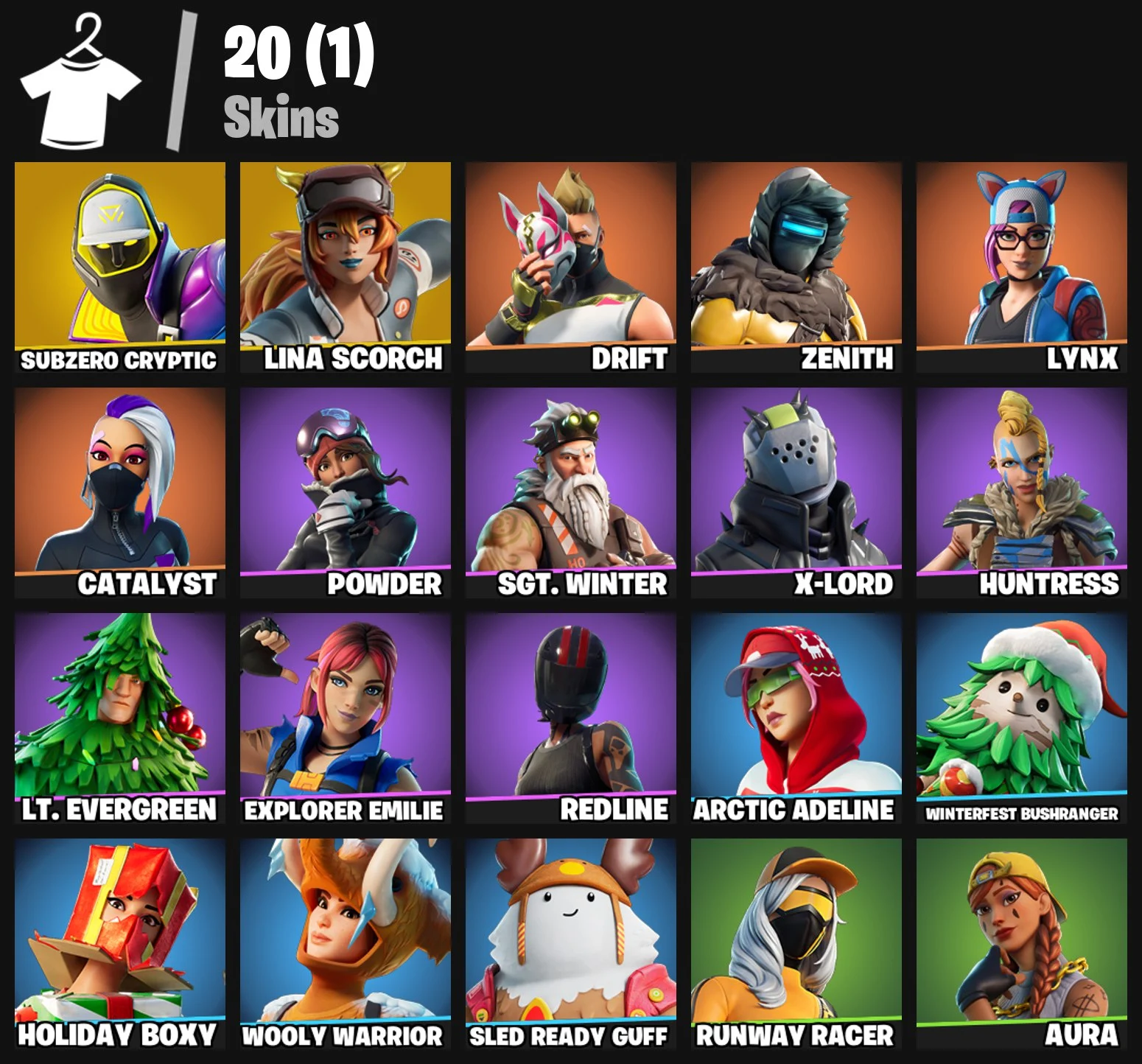 Buy 【20 SKINS】 (PC/XBOX) DRIFT REDLINE AURA XLORD SUBZERO