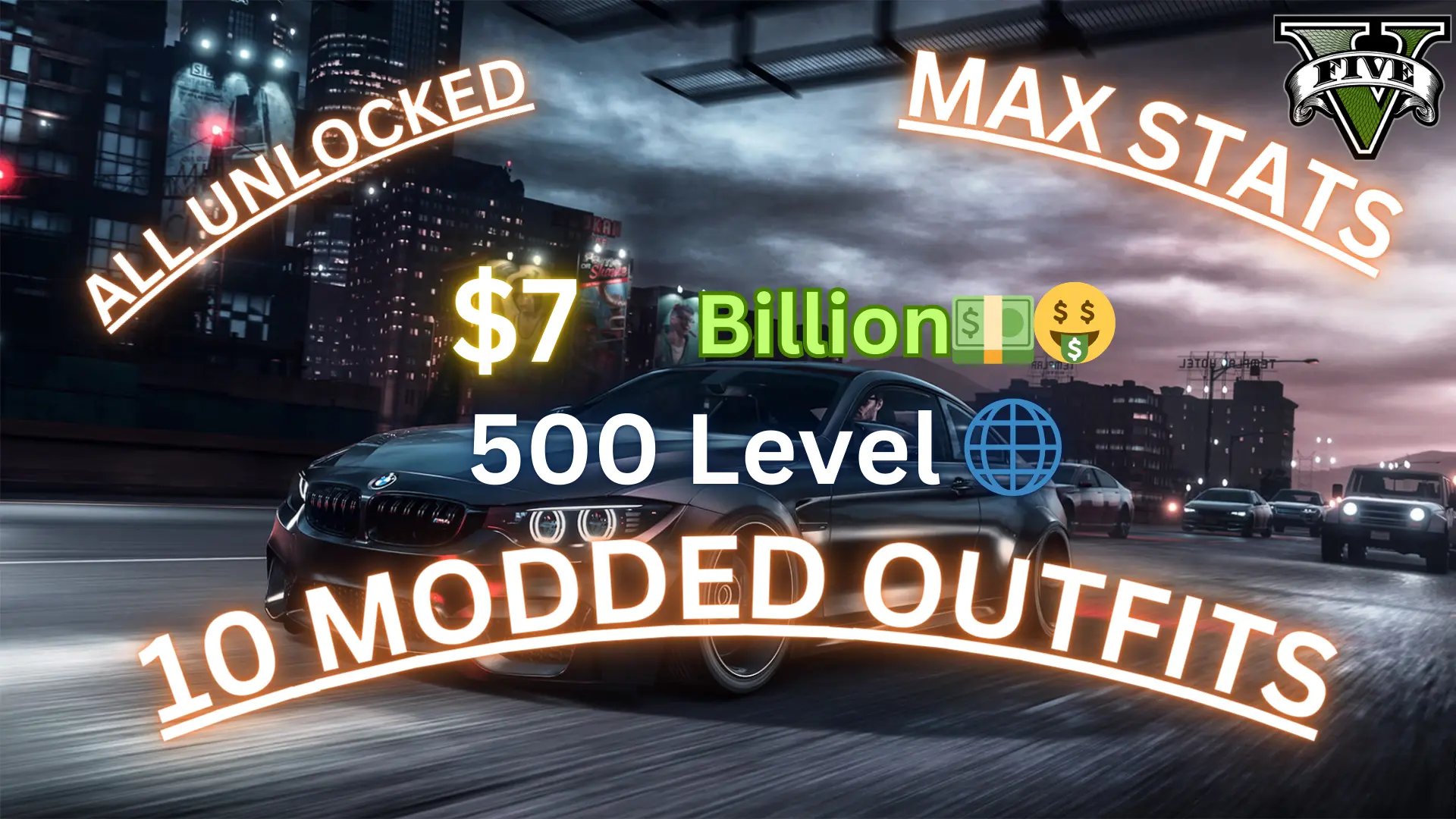 Buy [ PC ⸱ GTA V ⸱ Steam ] ⸱ 7 Billion Cash 💵, Level 500 🌐, 10 Modded