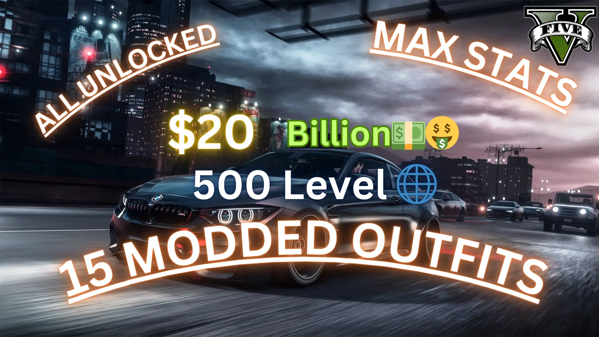 Buy [ PC ⸱ GTA V ⸱ Steam ] ⸱ 20 Billion Cash 💵, Level 500 🌐, 15 Modded