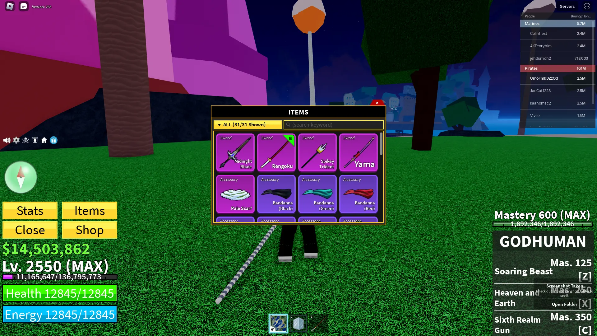 Buy 🎳 BLOX FRUIT 2550 MAX LEVEL GHM max Unlinked INSTANT DELIVERY for