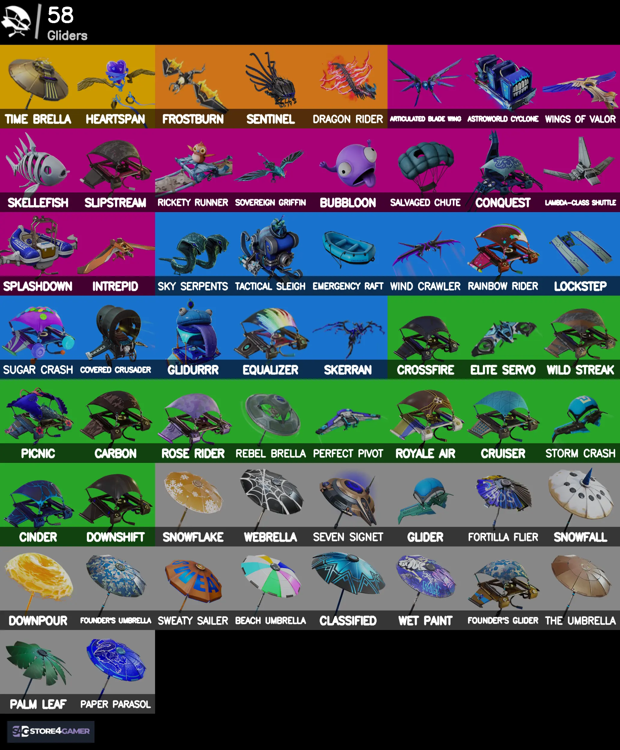 Buy [PC/PSN/XBOX] 63 skins OG STW Take The L The Reaper Elite