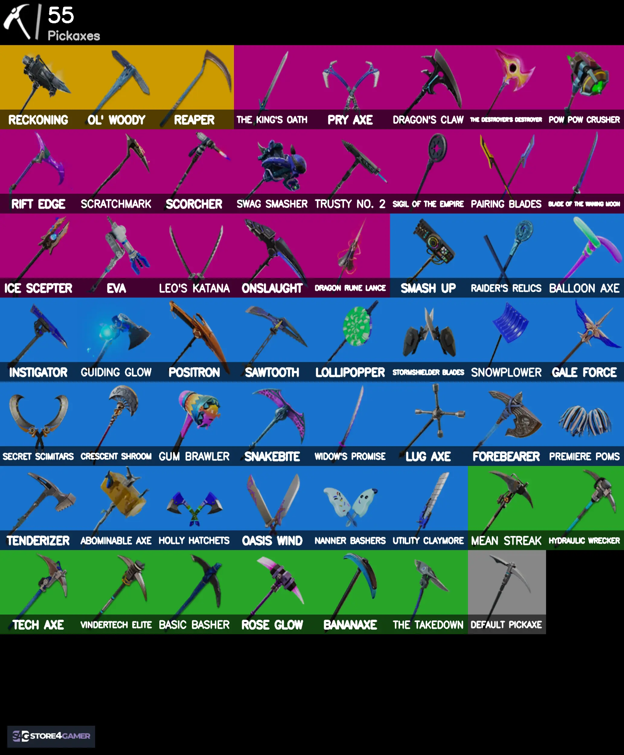 Buy [PC/PSN/XBOX] 63 skins OG STW Take The L The Reaper Elite