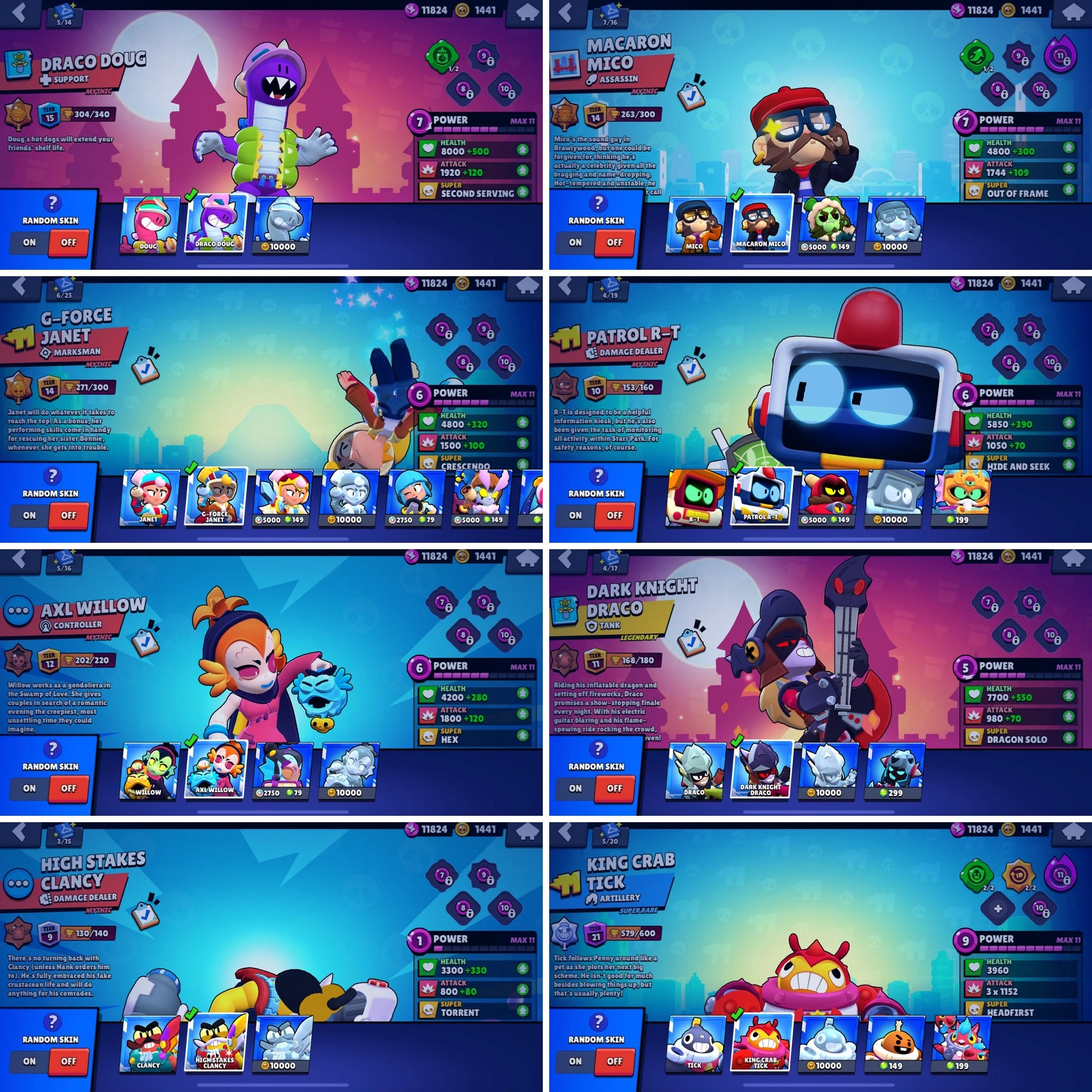 Buy [ANDROIDIOS] RAREST SKINS. (7x 30RANK) 44.6K+ TROPHY 18MAX TOTAL