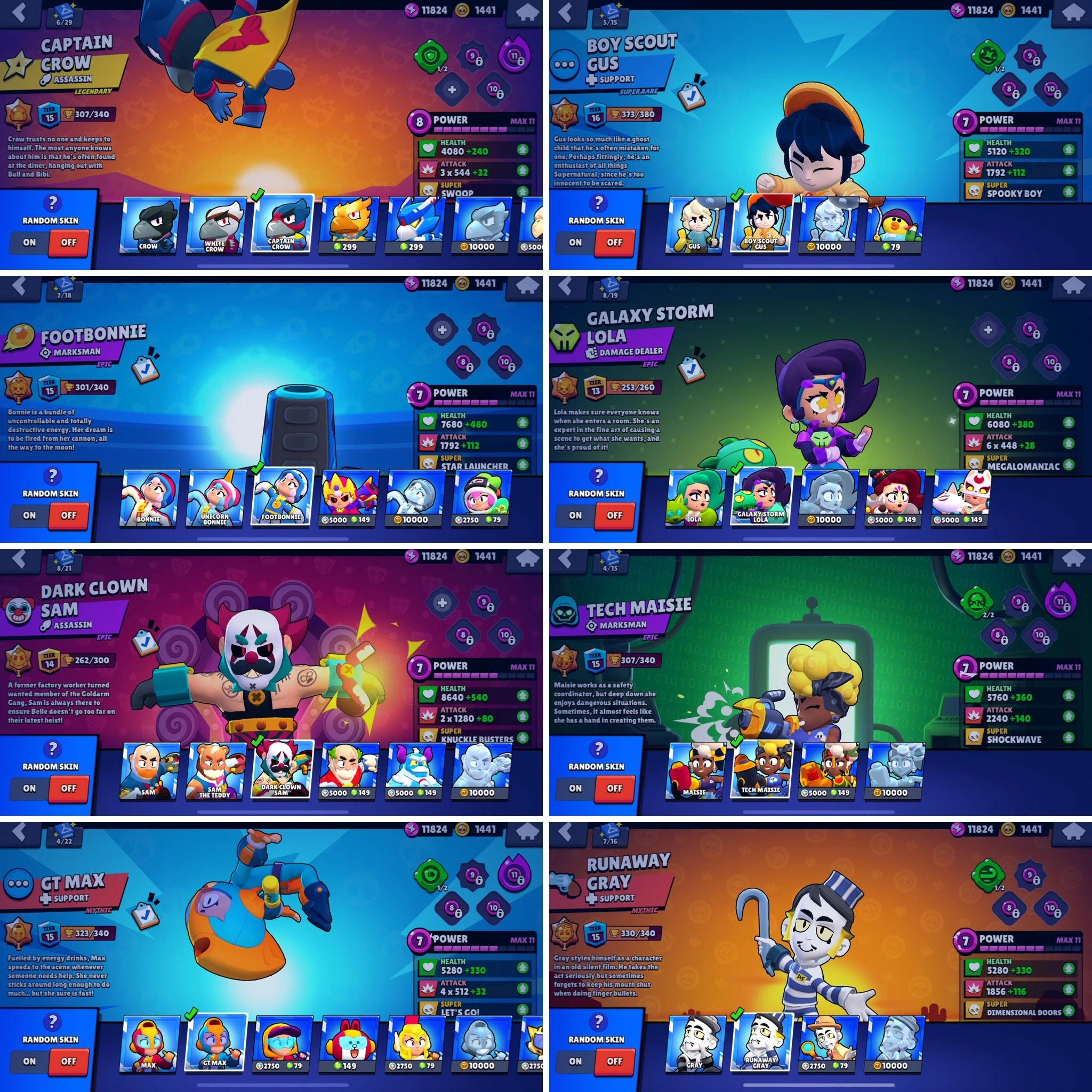 Buy [ANDROIDIOS] RAREST SKINS. (7x 30RANK) 44.6K+ TROPHY 18MAX TOTAL