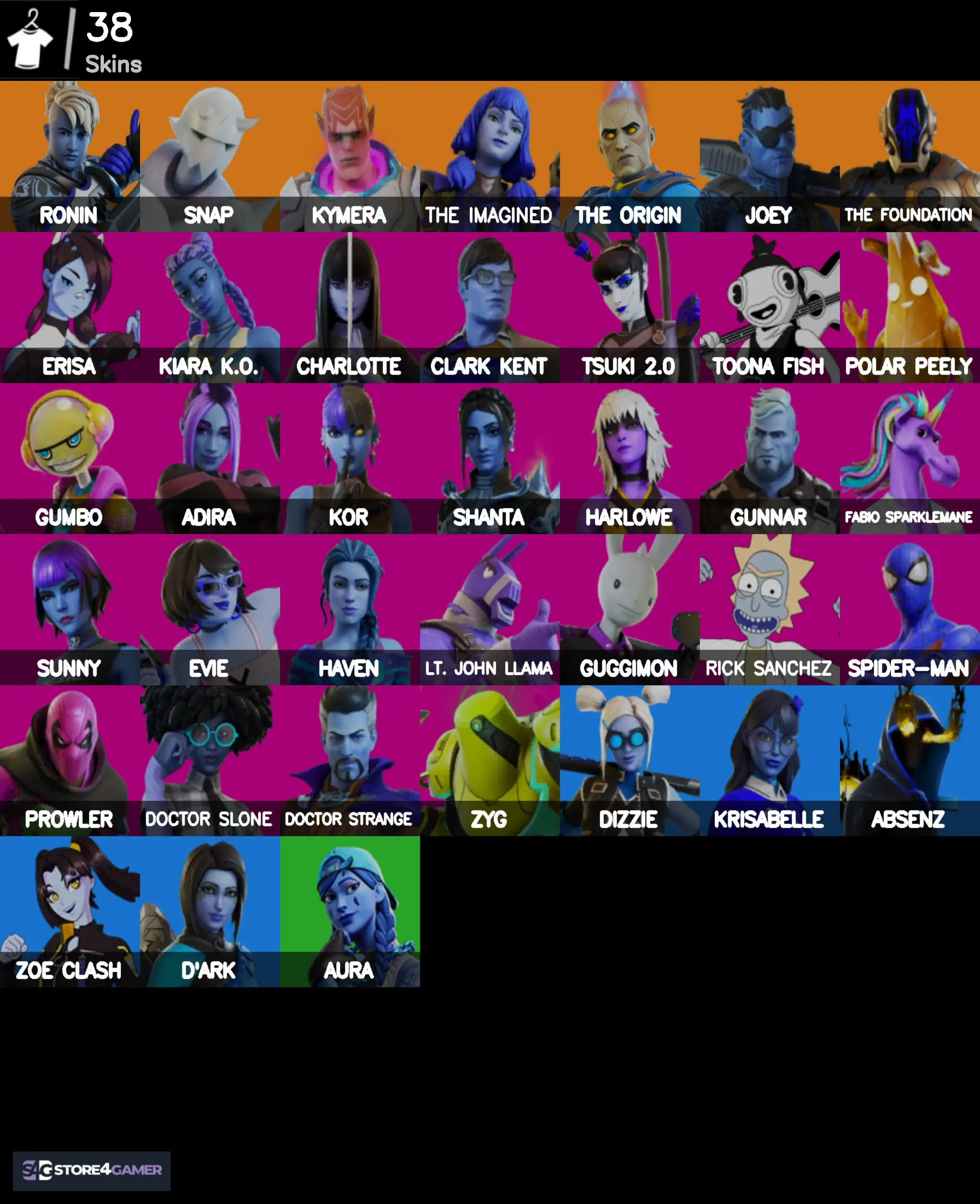 Buy [PC/XBOX] 38 skins Ronin Snap Kymera The Imagined The