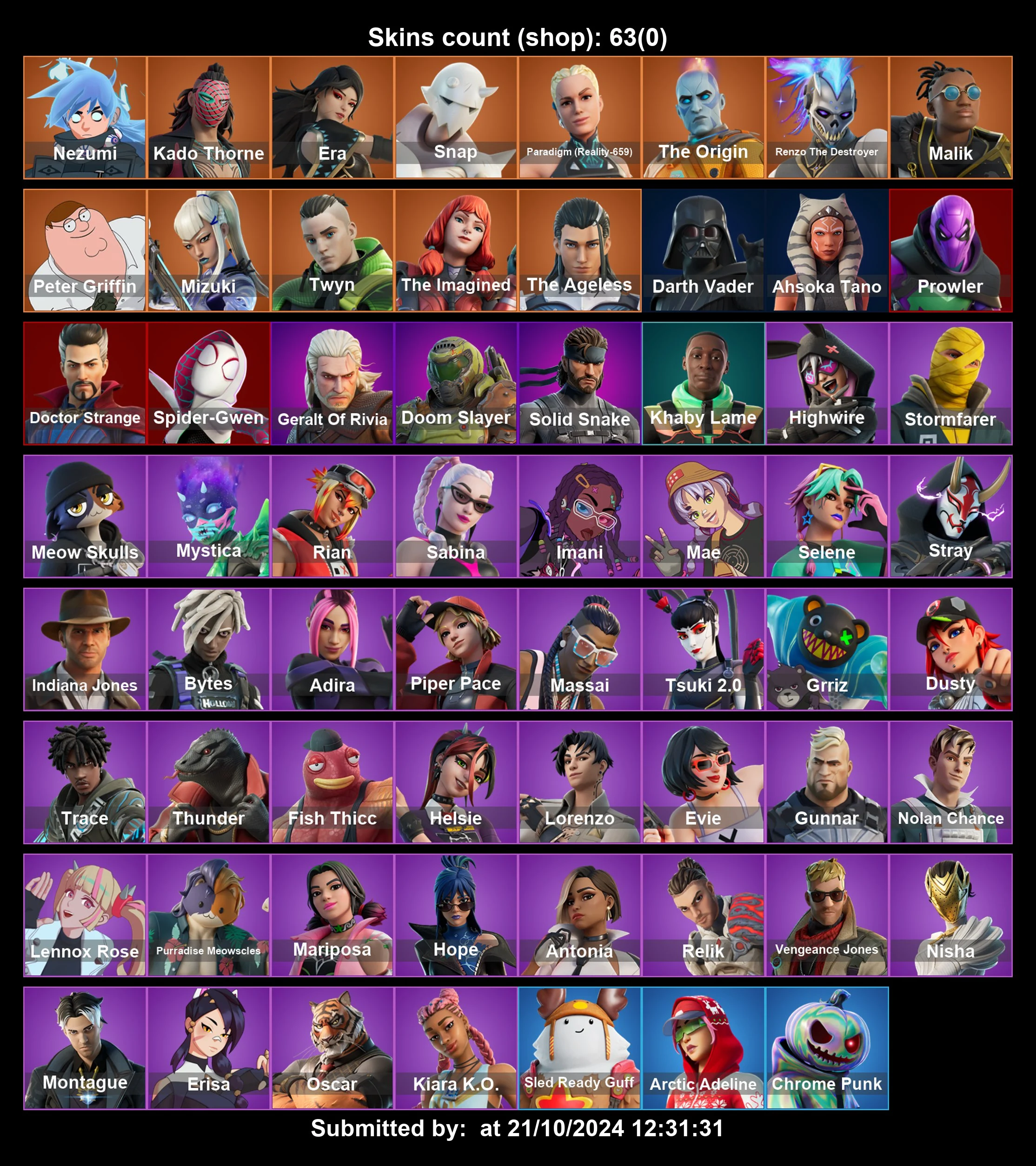 Buy 【63 SKINS】 (PC/XBOX) DARTH VADER INDIANA JONES GERALT OF RIVIA