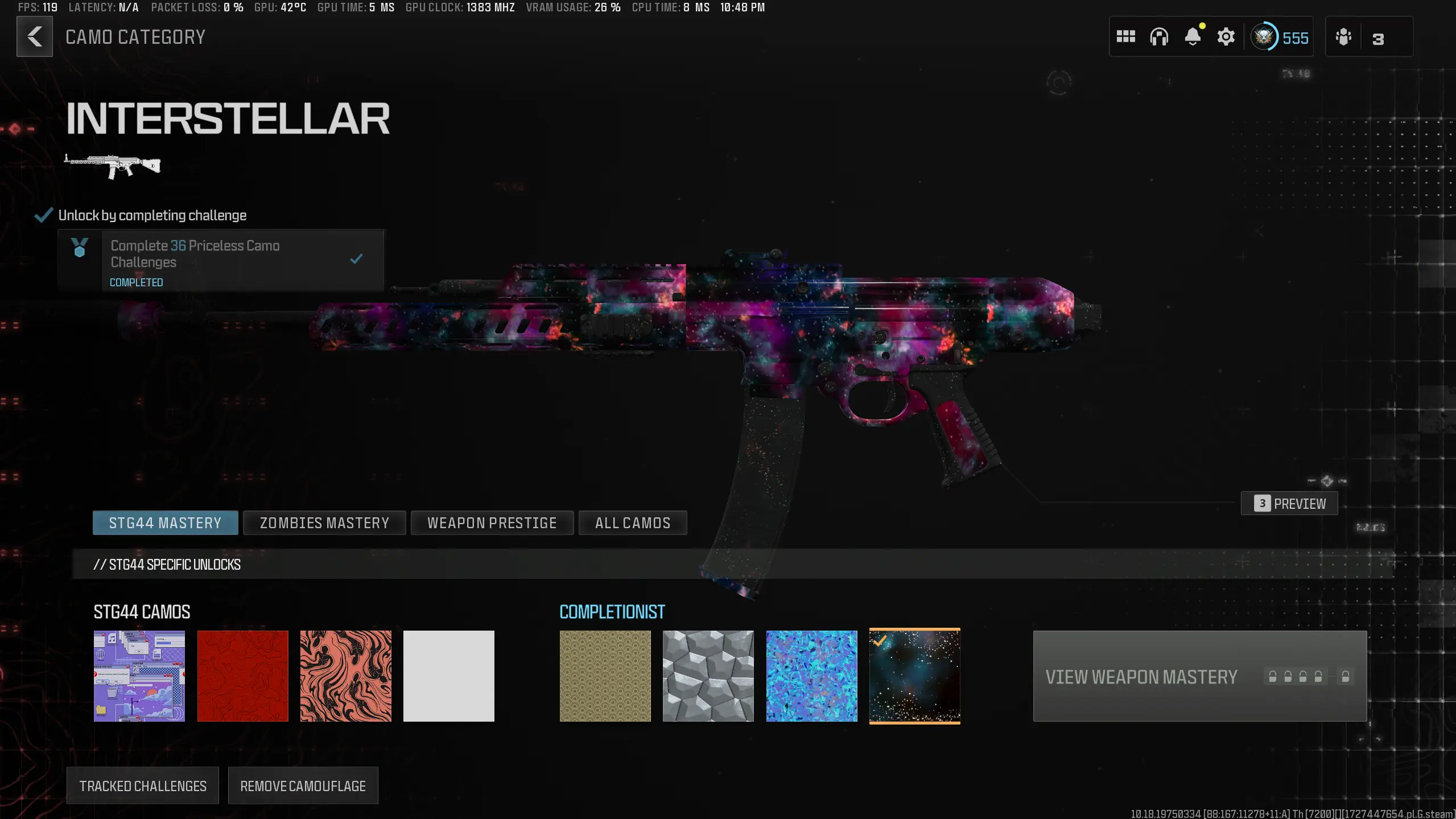 Buy 💯 Borealis x Interstellar💯 Level 550 💯 581 camos💯 23 Operators 💯 40