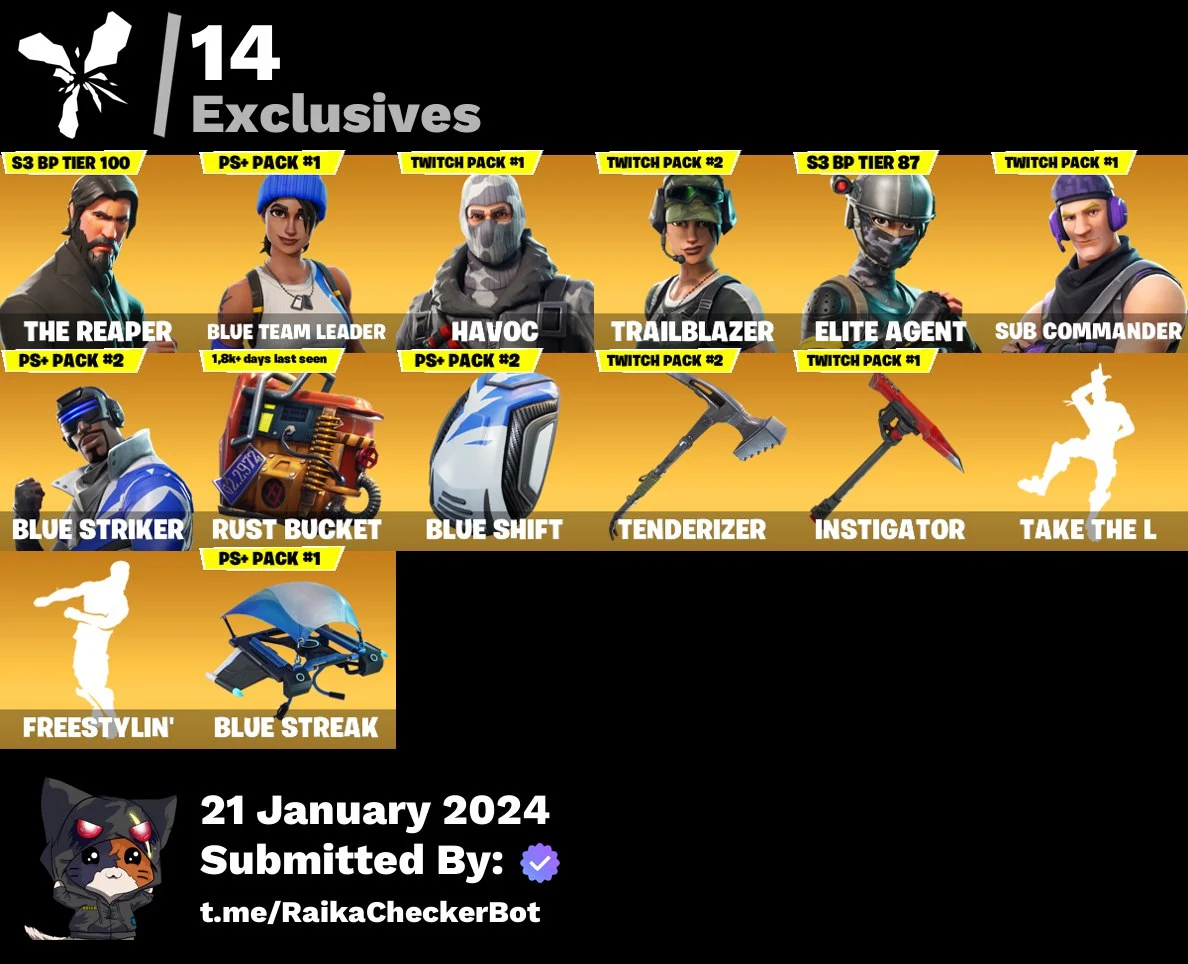 ⭐ Inactive for 4 years | Mail changenable | 36 skins | The Reaper | Blue Team Leader | Havoc | Trailblazer | Elite Agent | Sub Commander | Blue Striker | Paradigm (Reality-659) | 800 VB 6