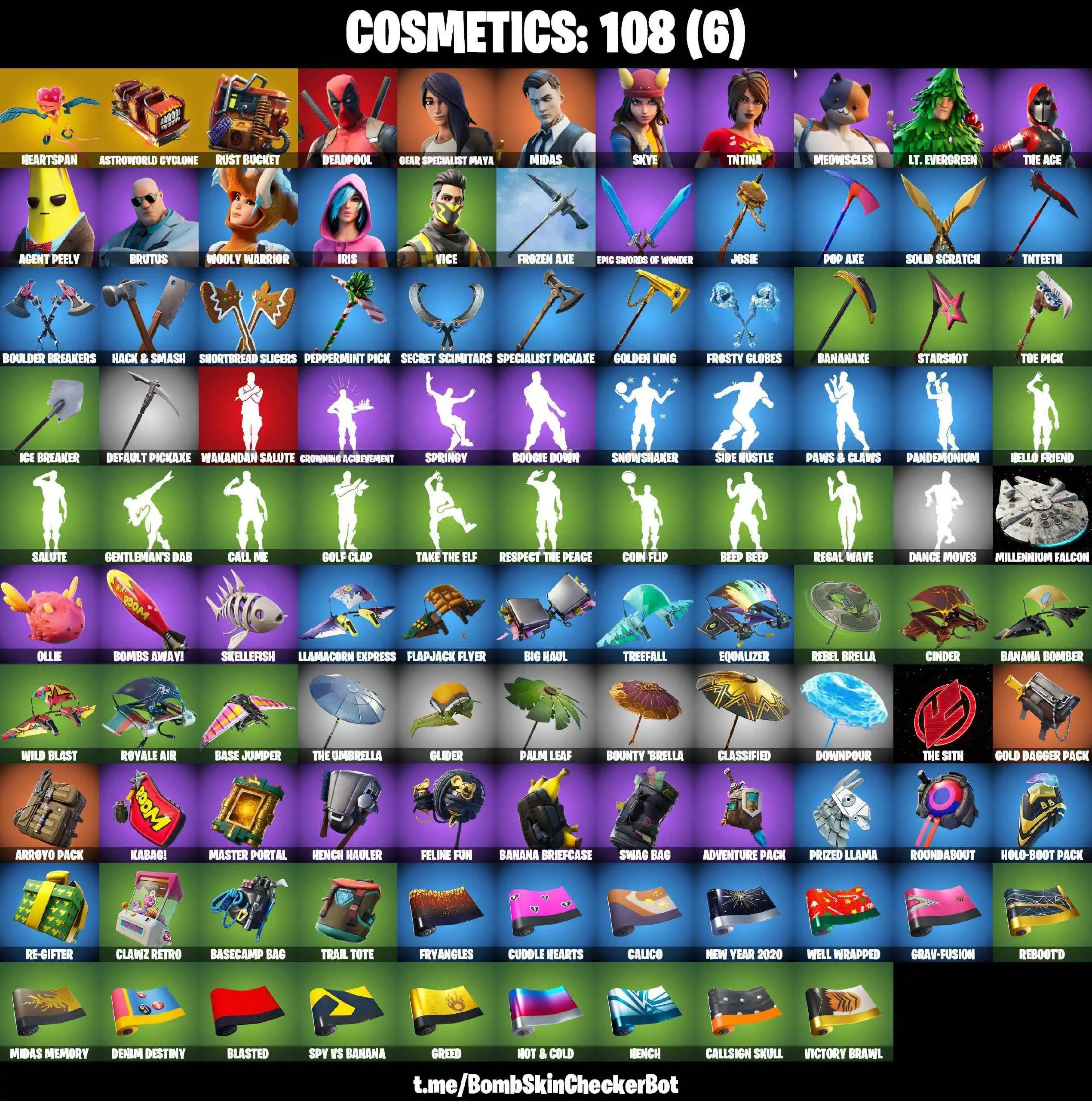 Buy 13 SKINS ASTROWORLD CYCLONE RUST BUCKET MAYA MIDAS AGENT