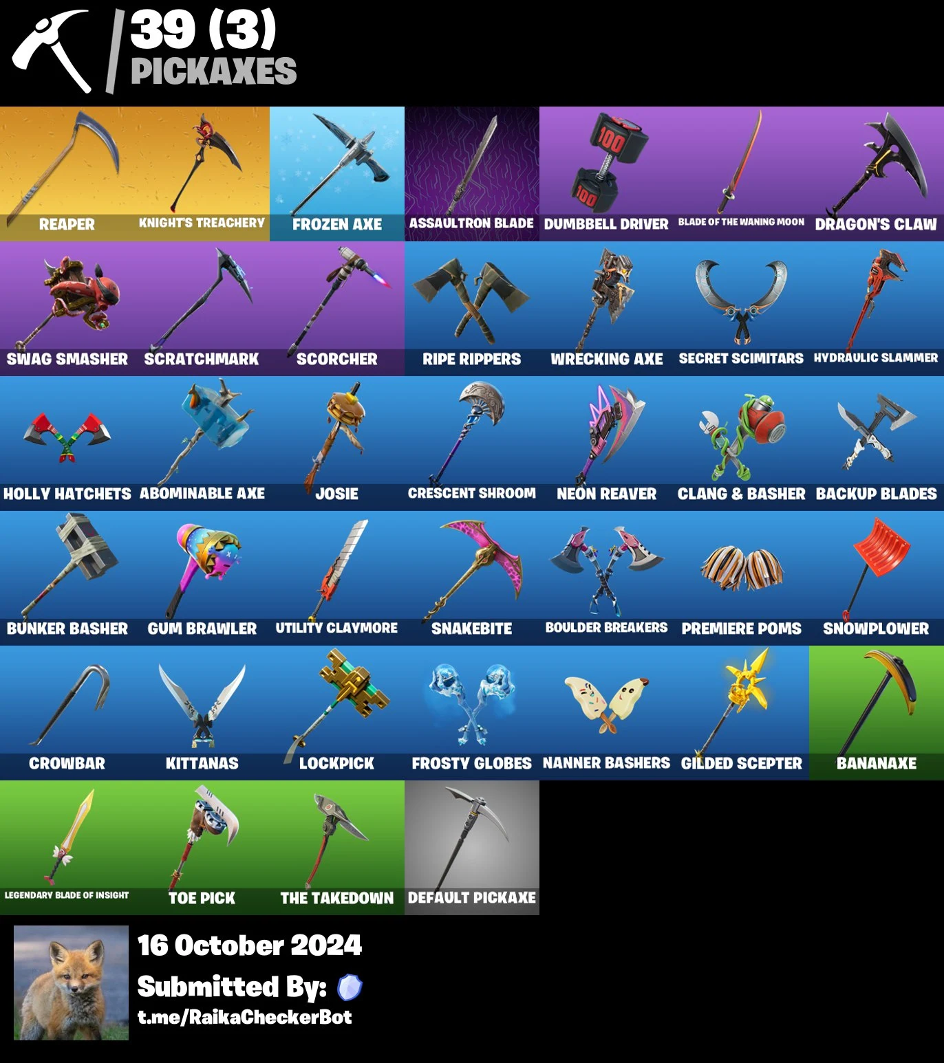 Achetez [PC/PSN/NIN] (24 SKINS ) LYNX, Hybrid, The Machinist, Peely ...