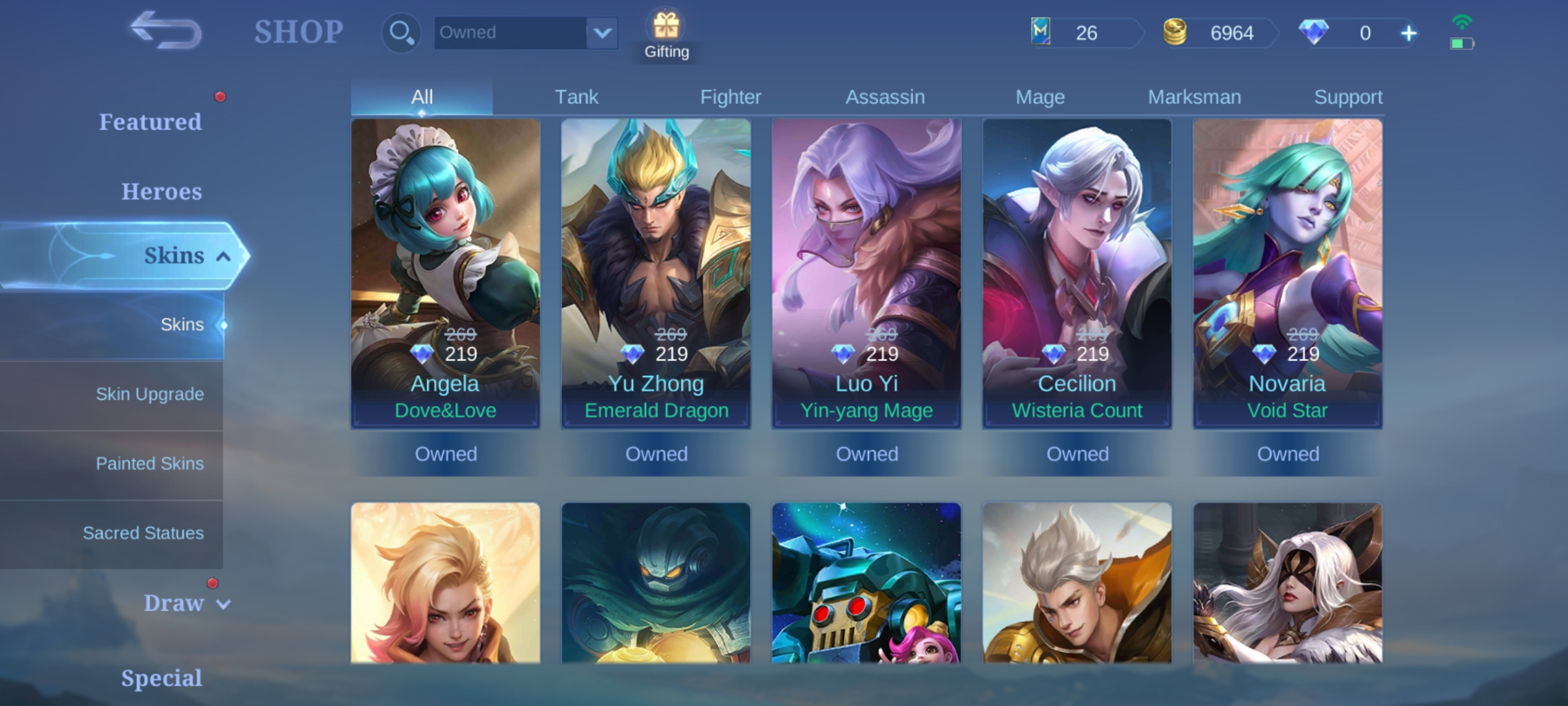 Compra 38🔥COLECTOR VALIR🔥LUNAR FEST CHANGE🔥FULL MAX EMBLEM🔥SKINS 128🔥