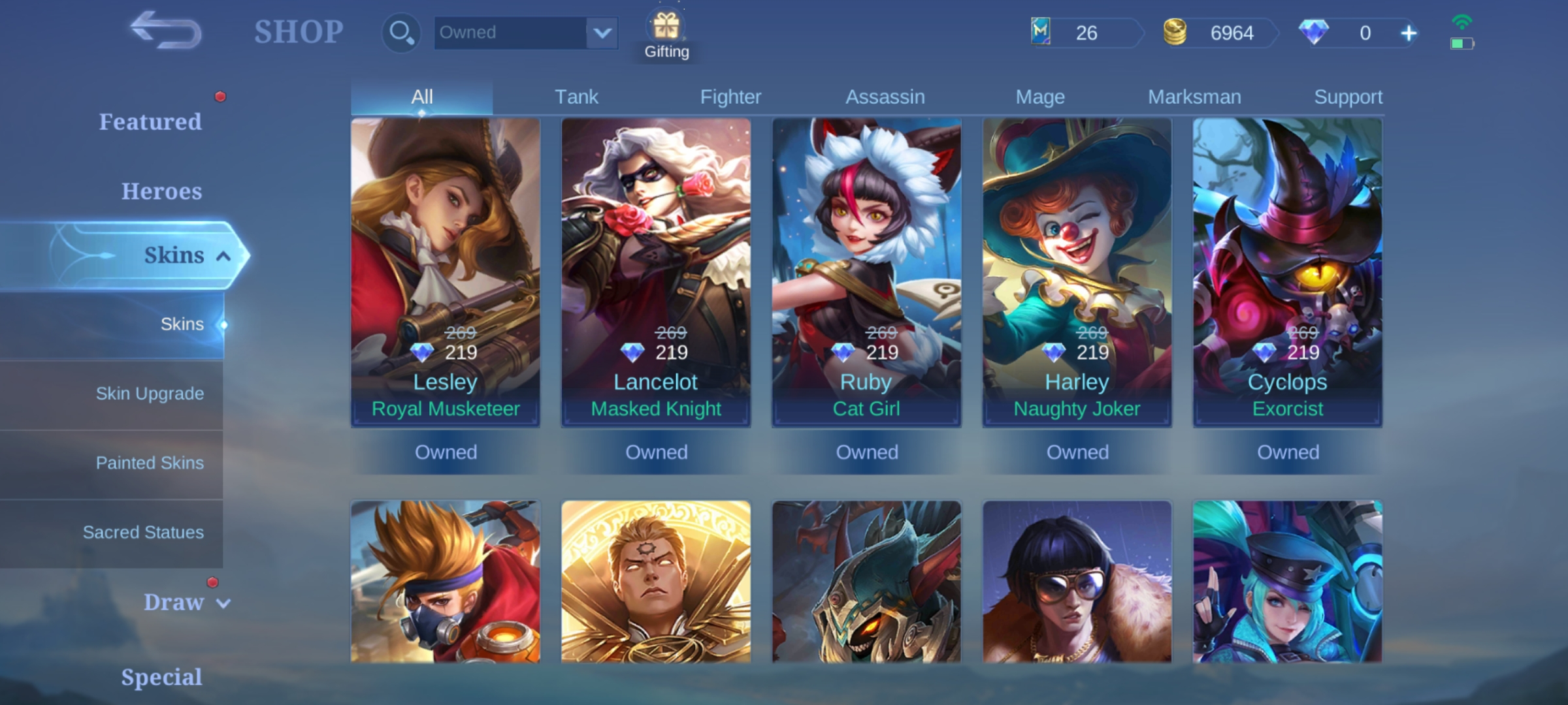 Compra 38🔥COLECTOR VALIR🔥LUNAR FEST CHANGE🔥FULL MAX EMBLEM🔥SKINS 128🔥