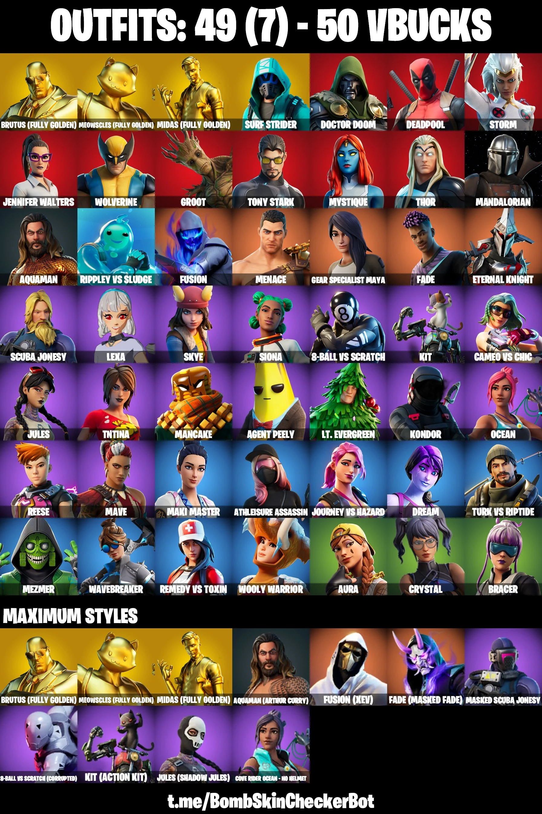 Kaufen Sie [ALL PLATFORMS] 49 SKINS [ LEVIATHAN AXE, MERRY MINTY ...