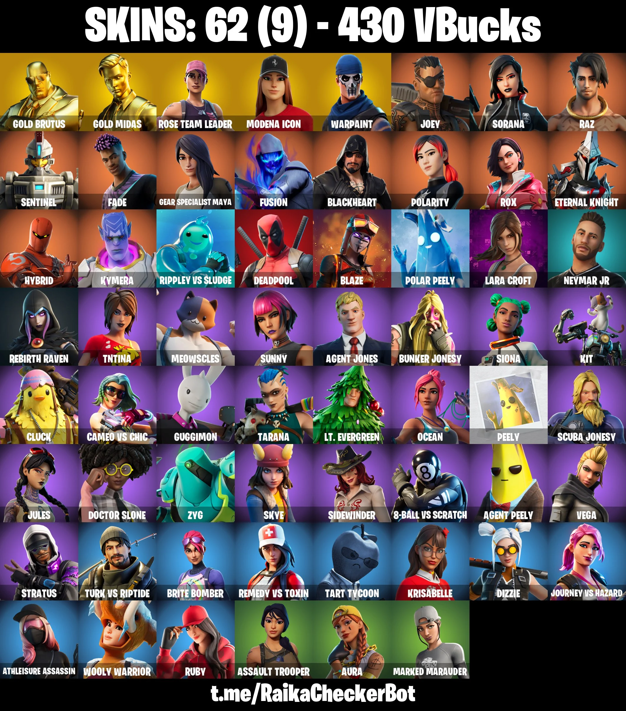 Compra 🦋 62 Skins 🦋 Og Stw 🦋 Gold Midas 🦋 Lara Croft 🦋 Reaper 🦋 Take