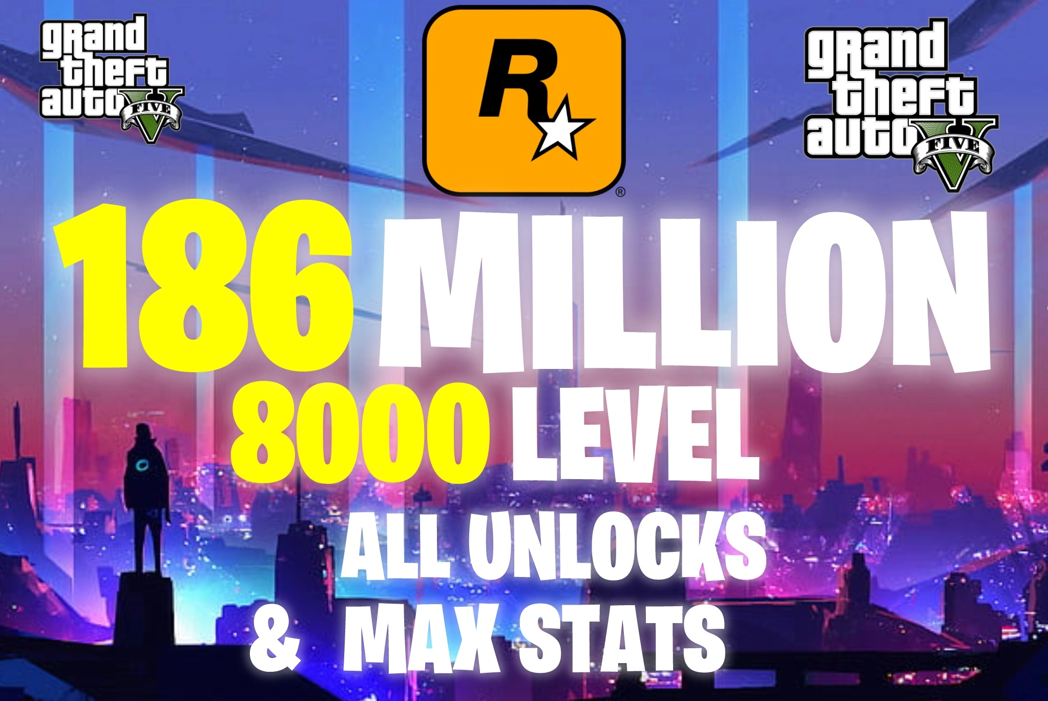 Buy [Rockstar] 186 MILLION PURE CASH | RP 350 LEVEL | Game 