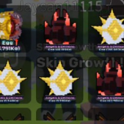 SAE ACCOUNT · 200b nightflame egg growing, 16b pegasus egg, 2b skeleton horse, 2x unicron 2b egg, 4.49b kitsune fractured.