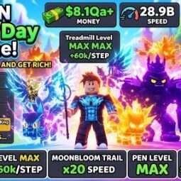 OP ACCOUNT · Fractured ArchAngel $13.5B, Titan Fractured Equinox $116.5B/s, 983.063 kg · 974T/Day · SPEED 28.9B · POWER ALL MAX · SPEC ON PIC & DESC*